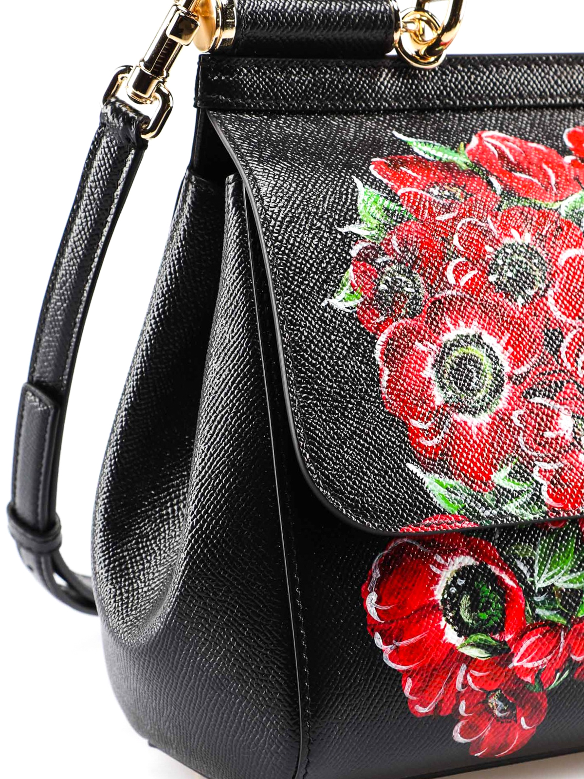 Medium sicily bag in printed dauphine leather, dolce&gabbana online store