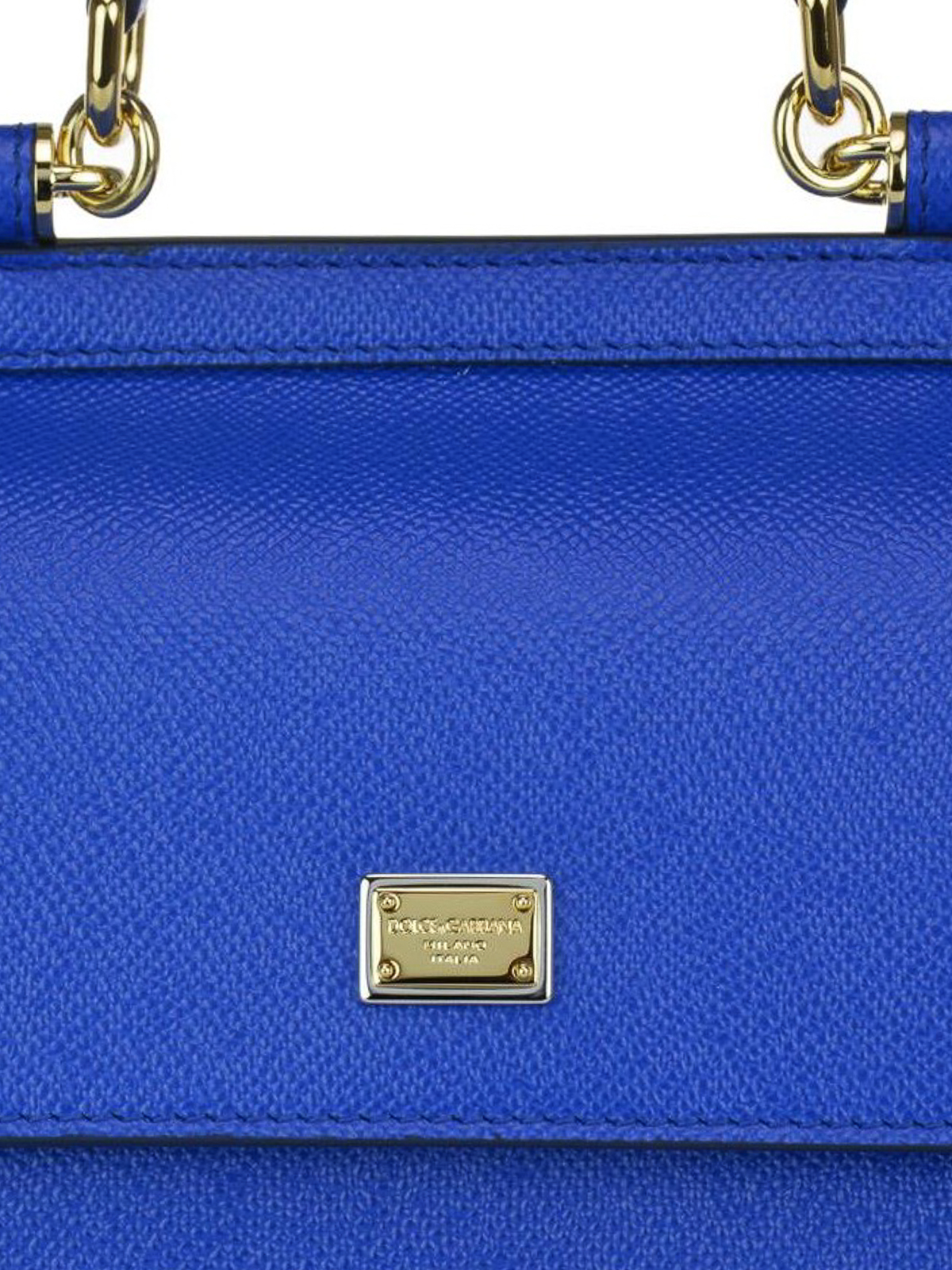 Cross body bags Dolce & Gabbana - Sicily S electric blue leather bag -  BB6003A10018H644
