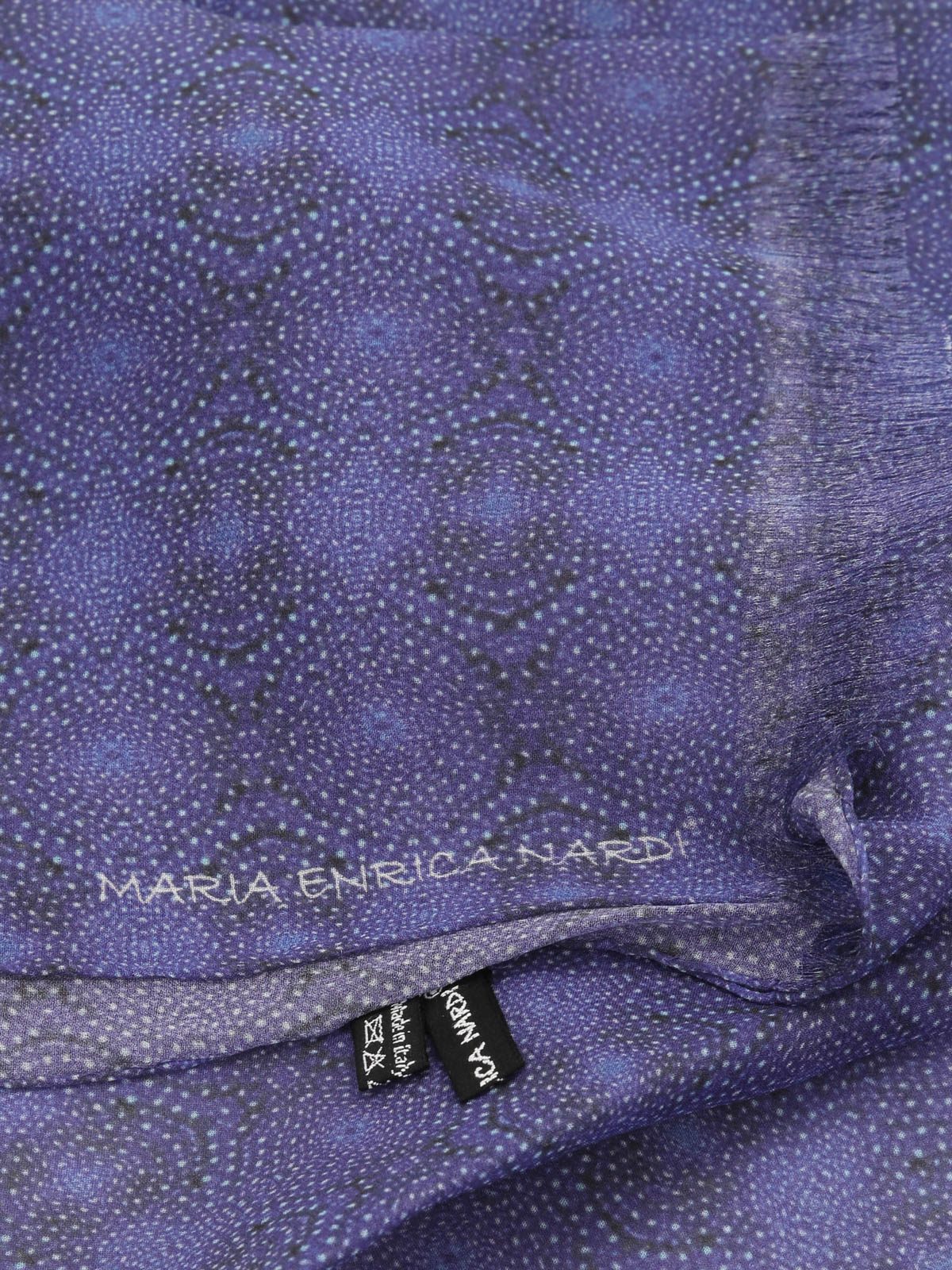 Shop Maria Enrica Nardi Silk Georgette Kim Scarf In Blue