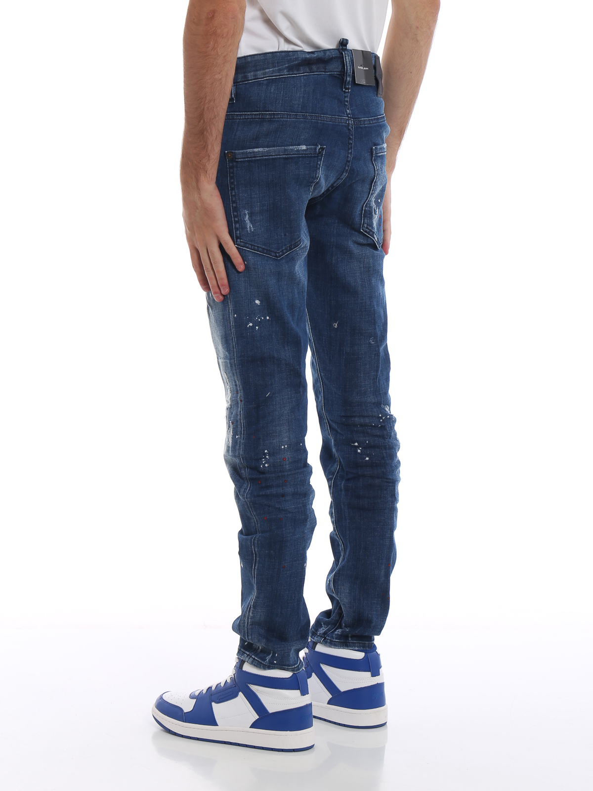 Straight leg jeans Dsquared2 - Skater jeans with red spots