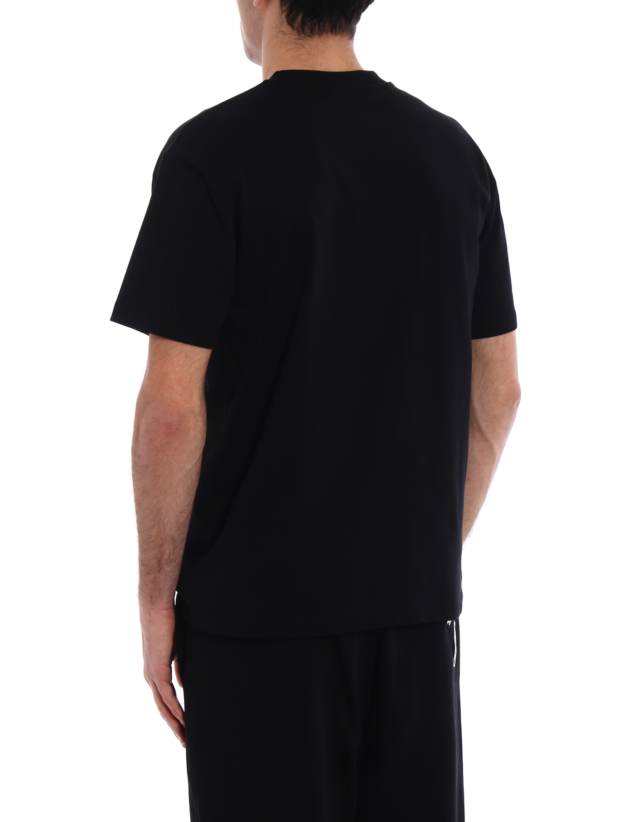 Mcq Skater Swallow Badge cotton T-shirt - Black|291571RKT061000