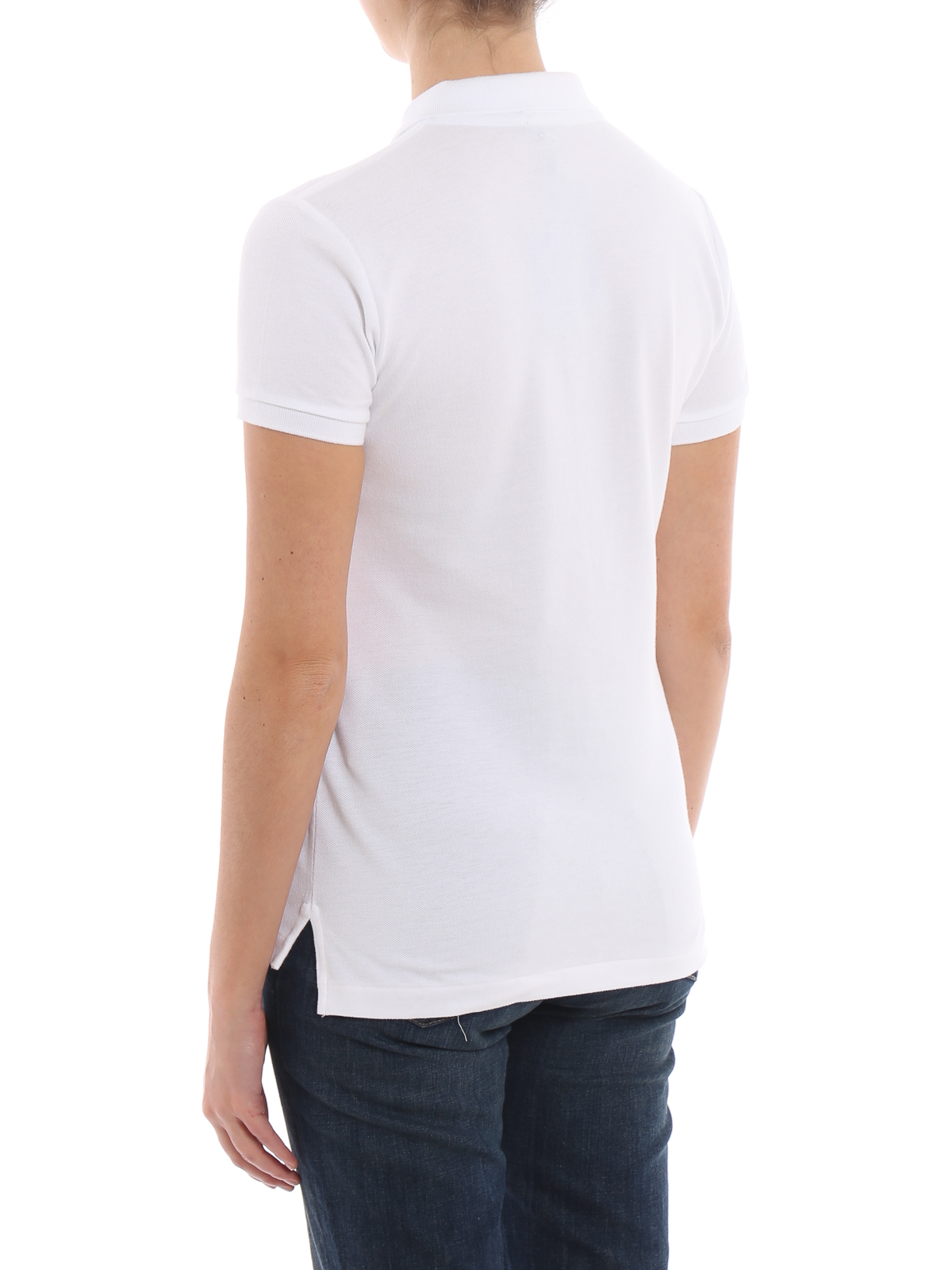 Polo Ralph Lauren Skinny fit white cotton polo shirt|211505656082
