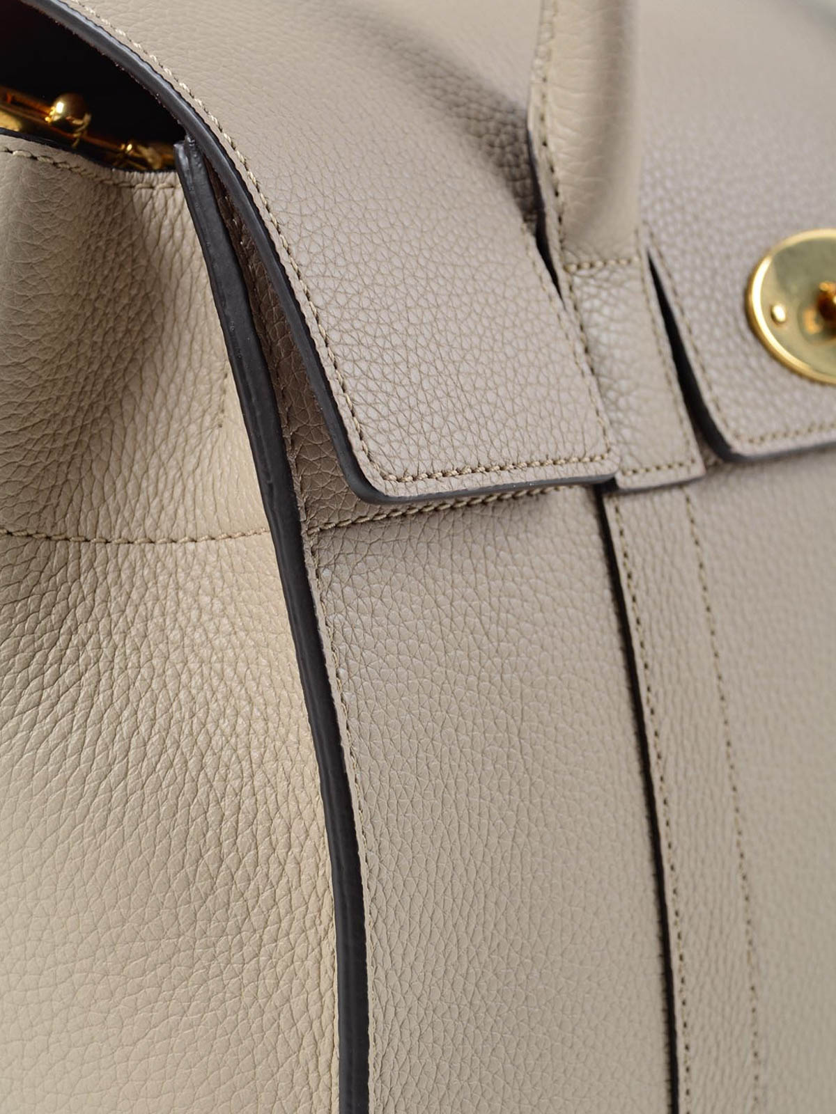 Beige bayswater pebbled leather bag online