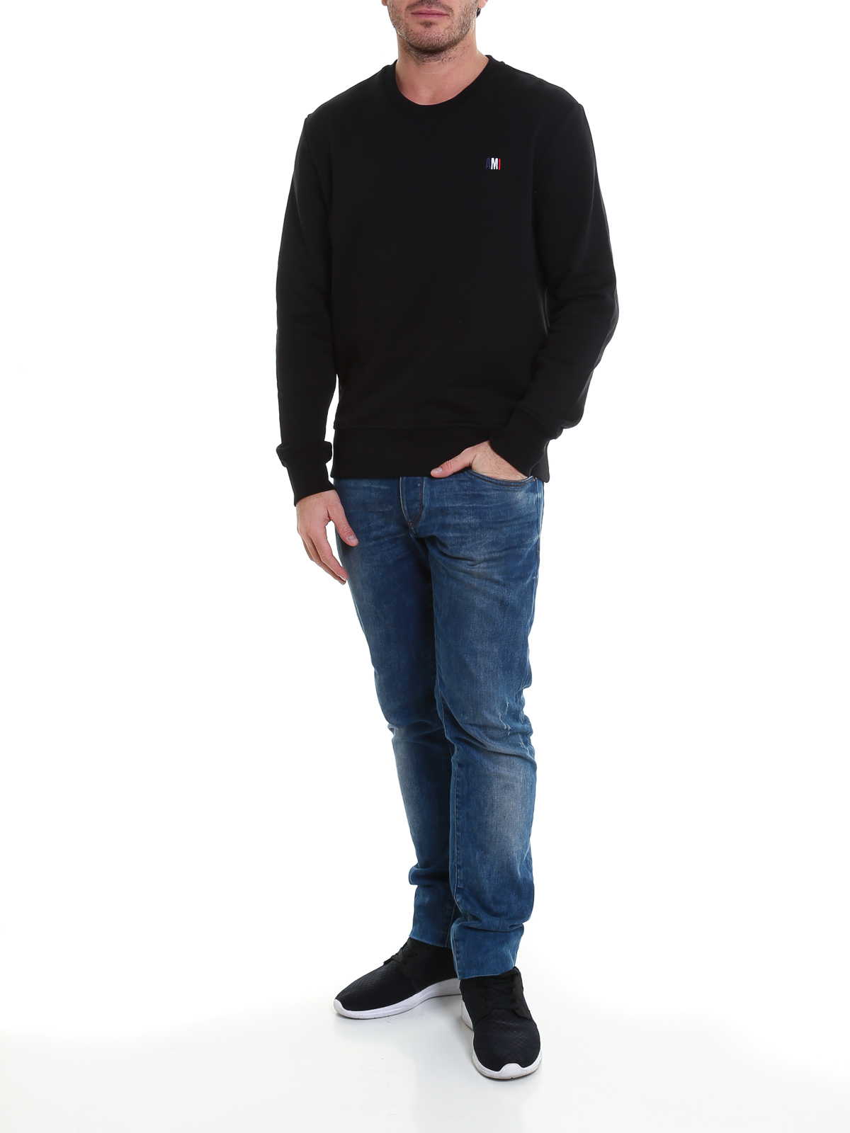 Ami Paris Small embroidered logo sweatshirt - Black