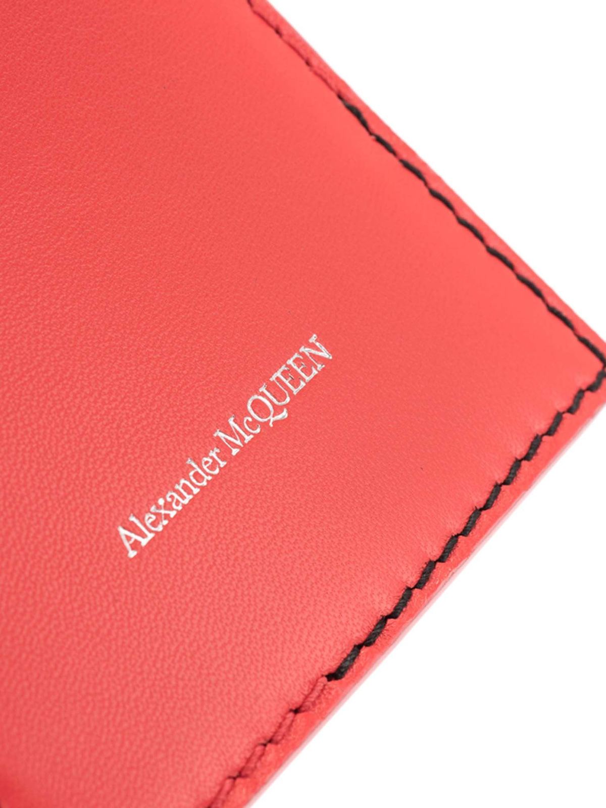 Alexander McQueen | Women Leather Phone Case Hot Pink Unique