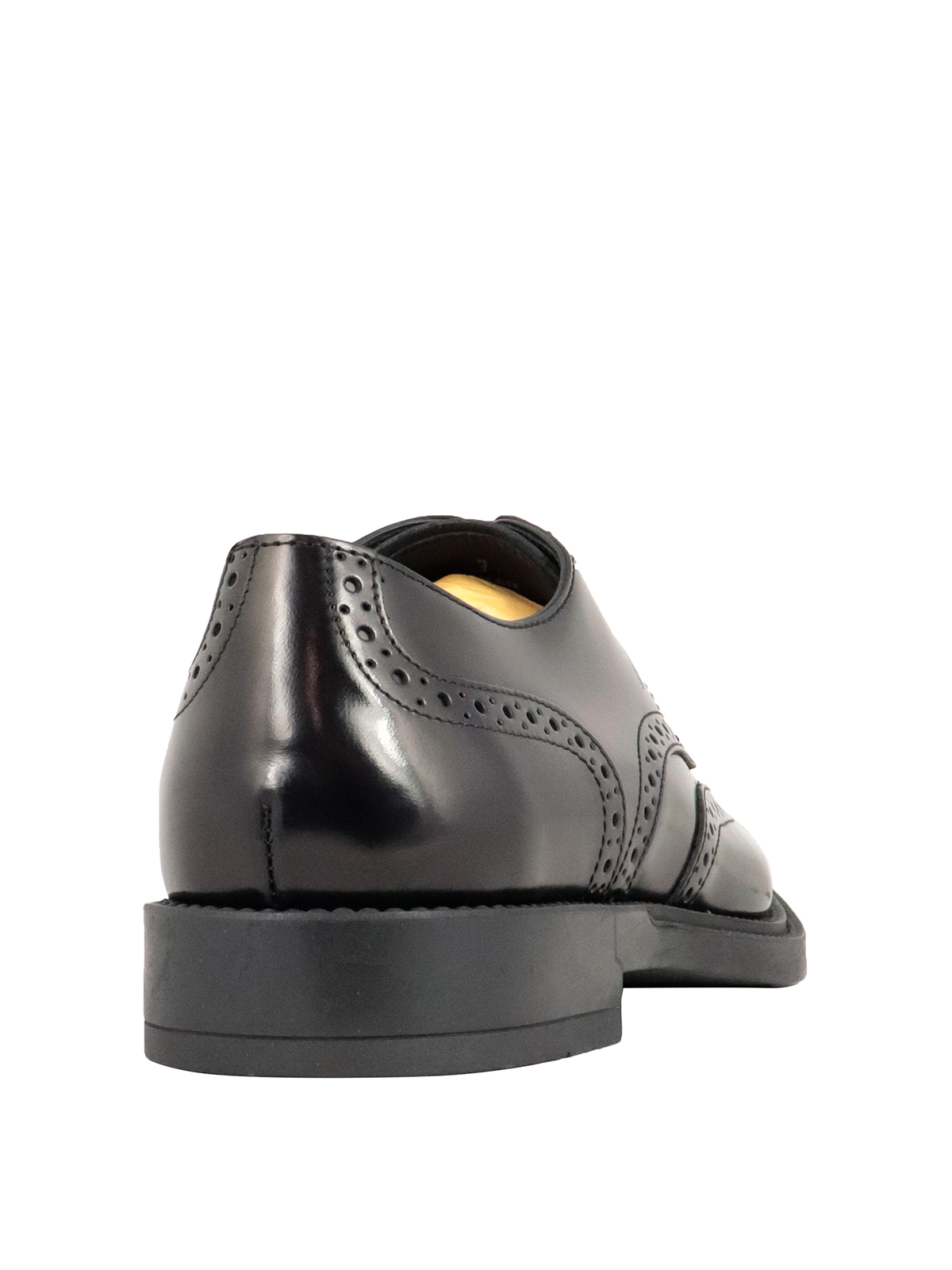Shop Tod's Smooth Brogue Shoes In Negro