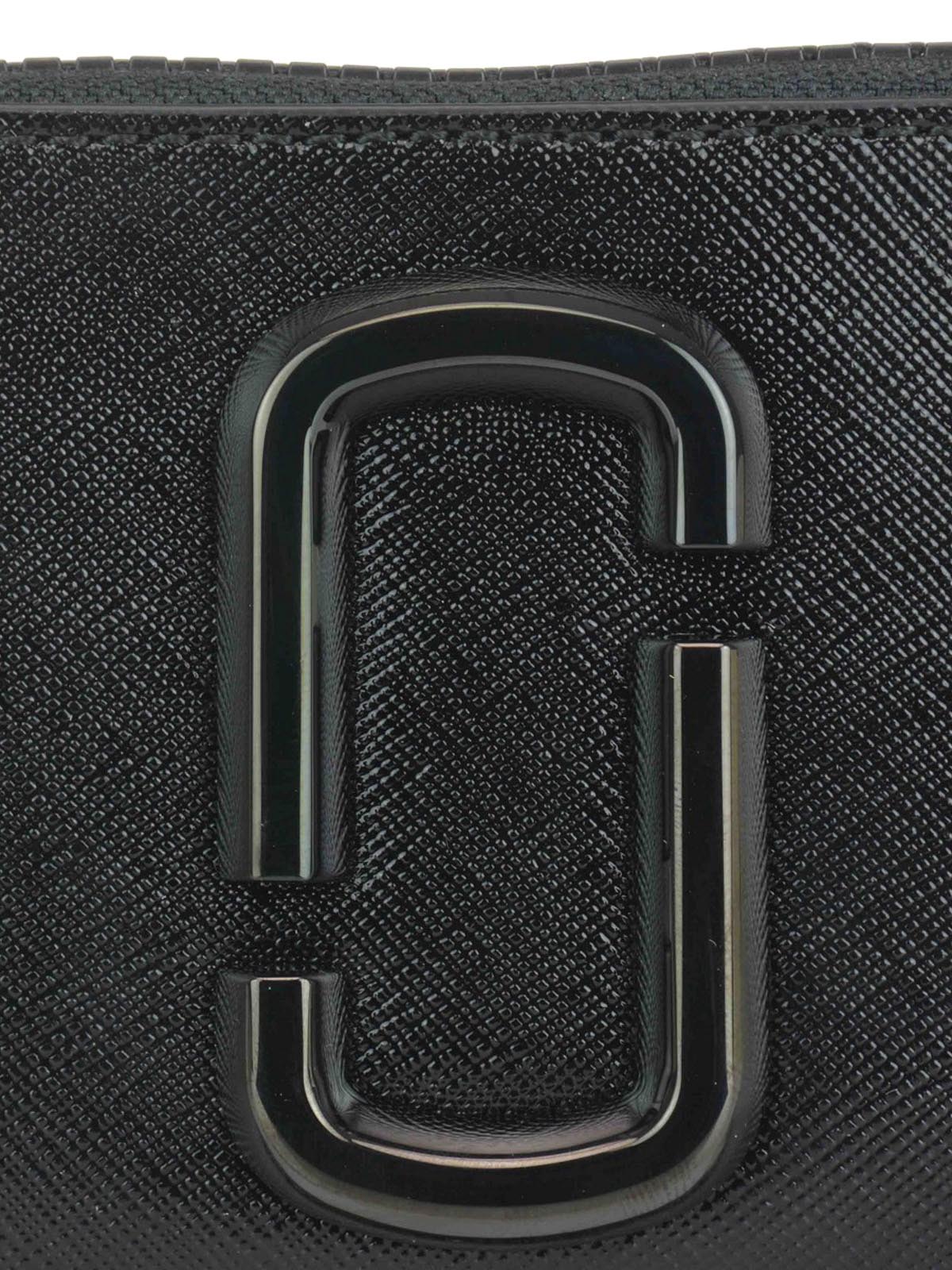 Shop Marc Jacobs Snapshot Dtm Top-zip Multi Black Wallet