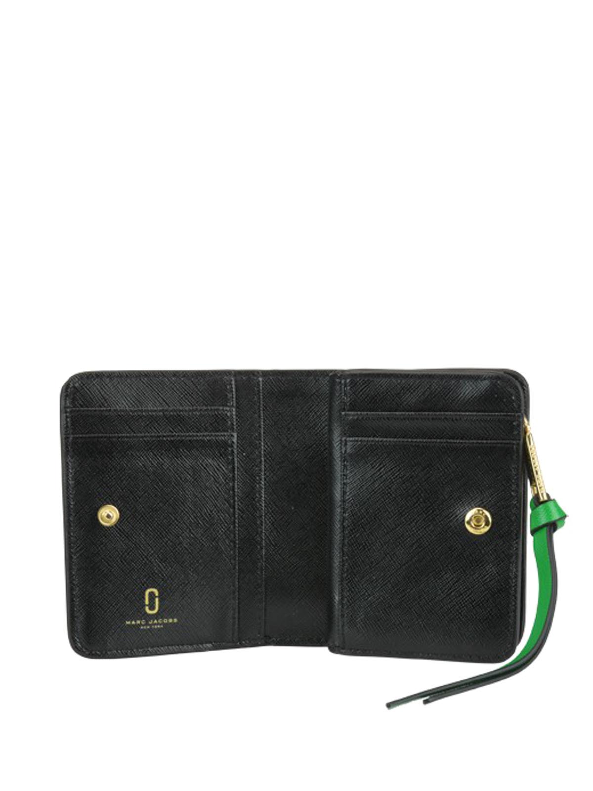 Marc Jacobs Snapshot Mini Compact Wallet- Black/ Multi