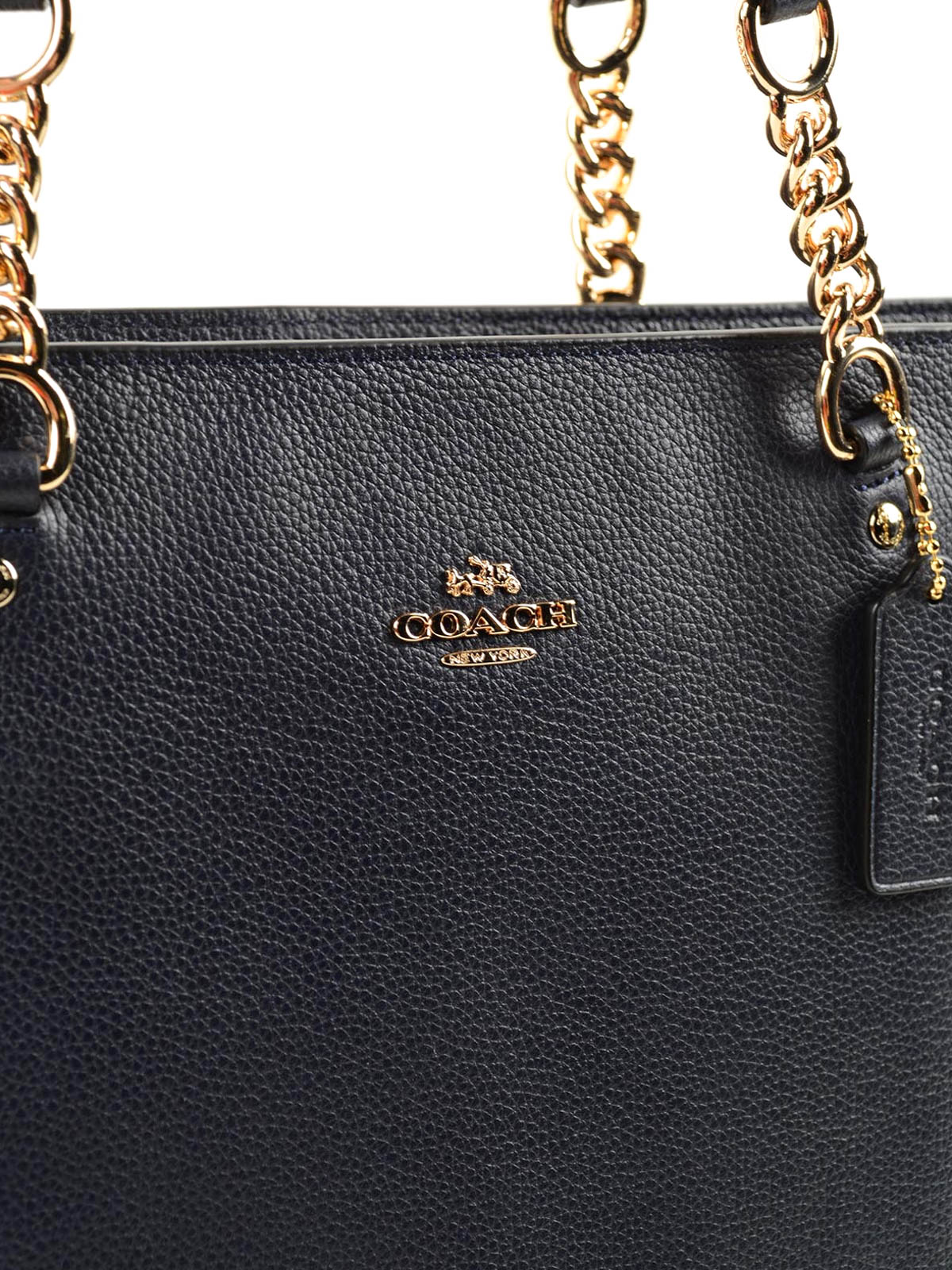 COACH Sophia Tote In Pebble Leather in Metallic