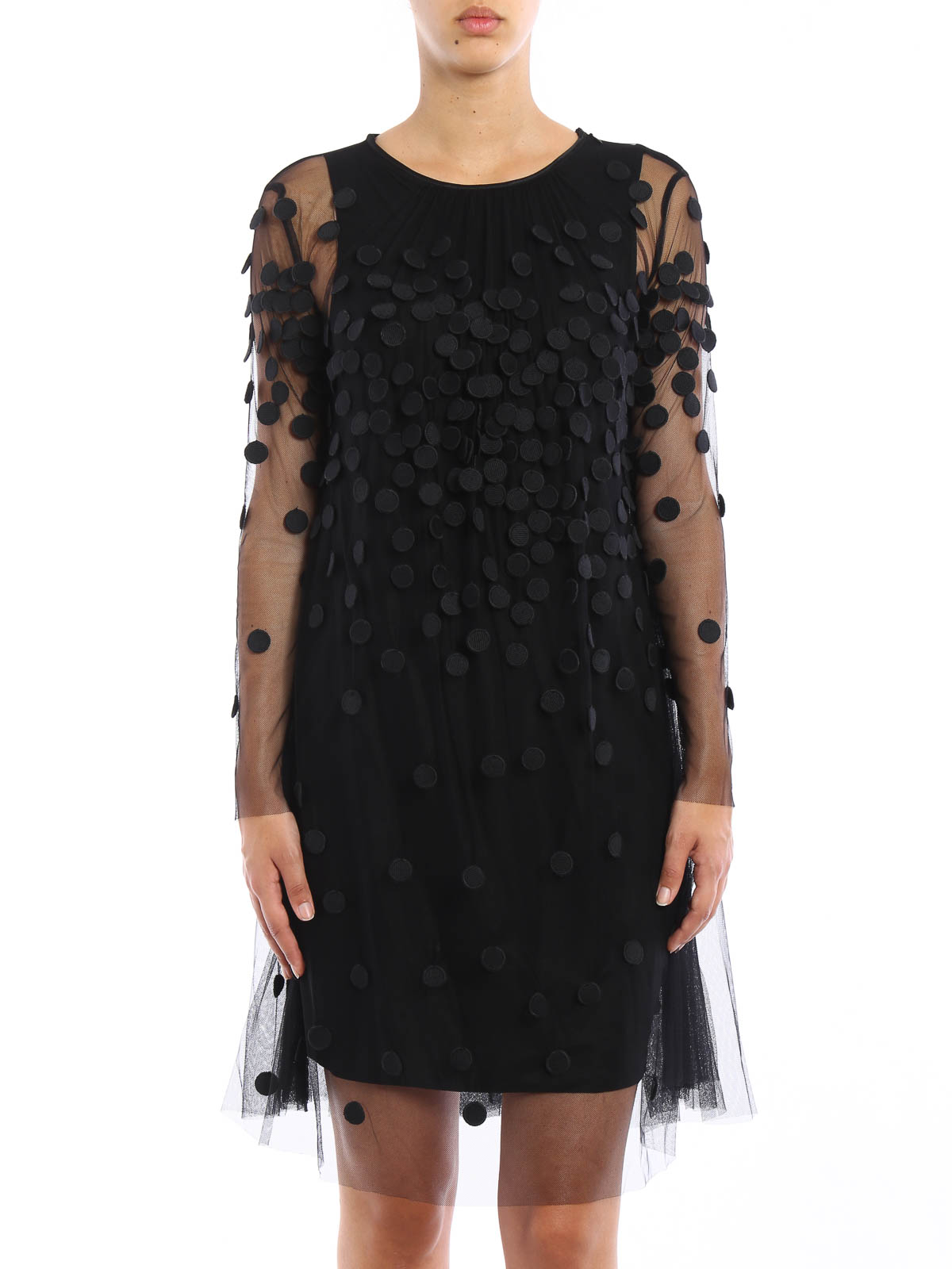 princess polly baby blue dress SPORTMAX Dress CORALLO in black main image 0