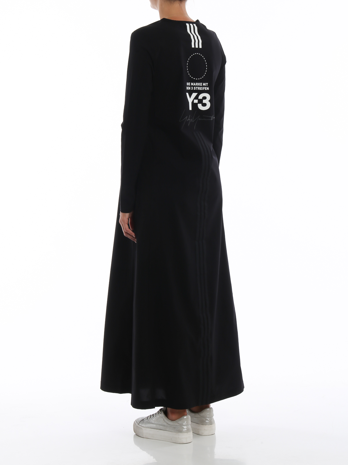 blandt ekstensivt Motivere Maxi dresses Adidas Y-3 - Stacked Logo maxi black dress - DP7703WSTKDLSDRESS