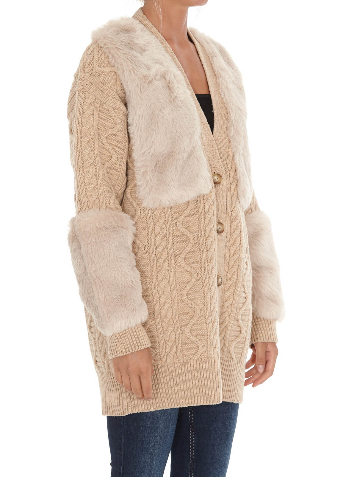 カーディガン Stella McCartney Fur Free Fur Cardigan Stella Mccartney Fur Free Fur wool oversize cardigan|441547S18118491