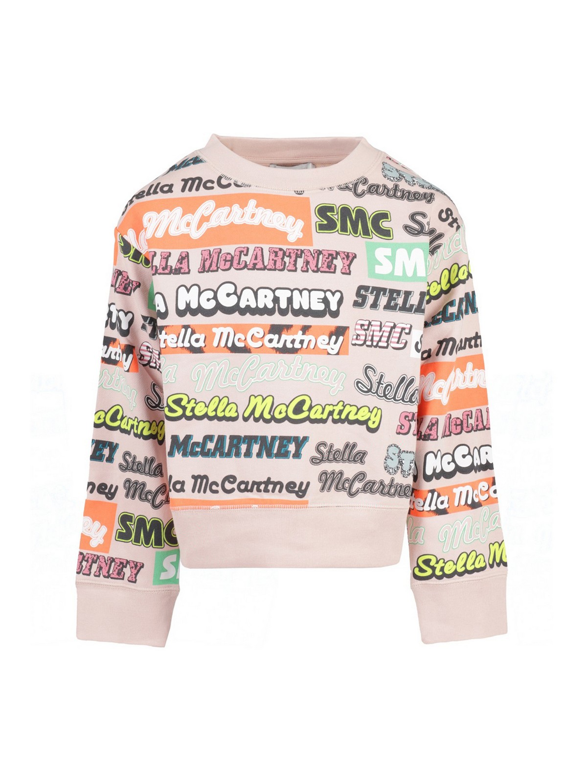 Stella McCartney Kids logo-print crew neck sweatshirt - Orange