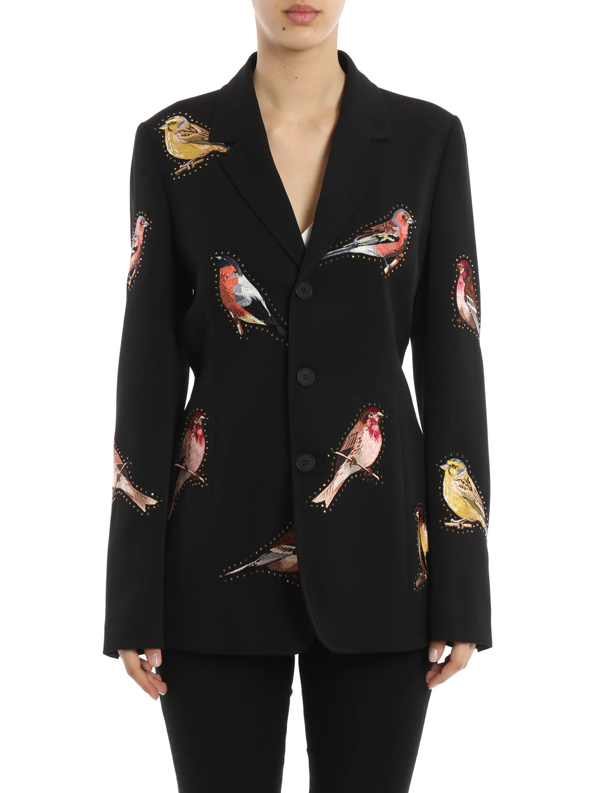 Stella Mccartney Embroidered birds wool blazer | 453830SFB181000