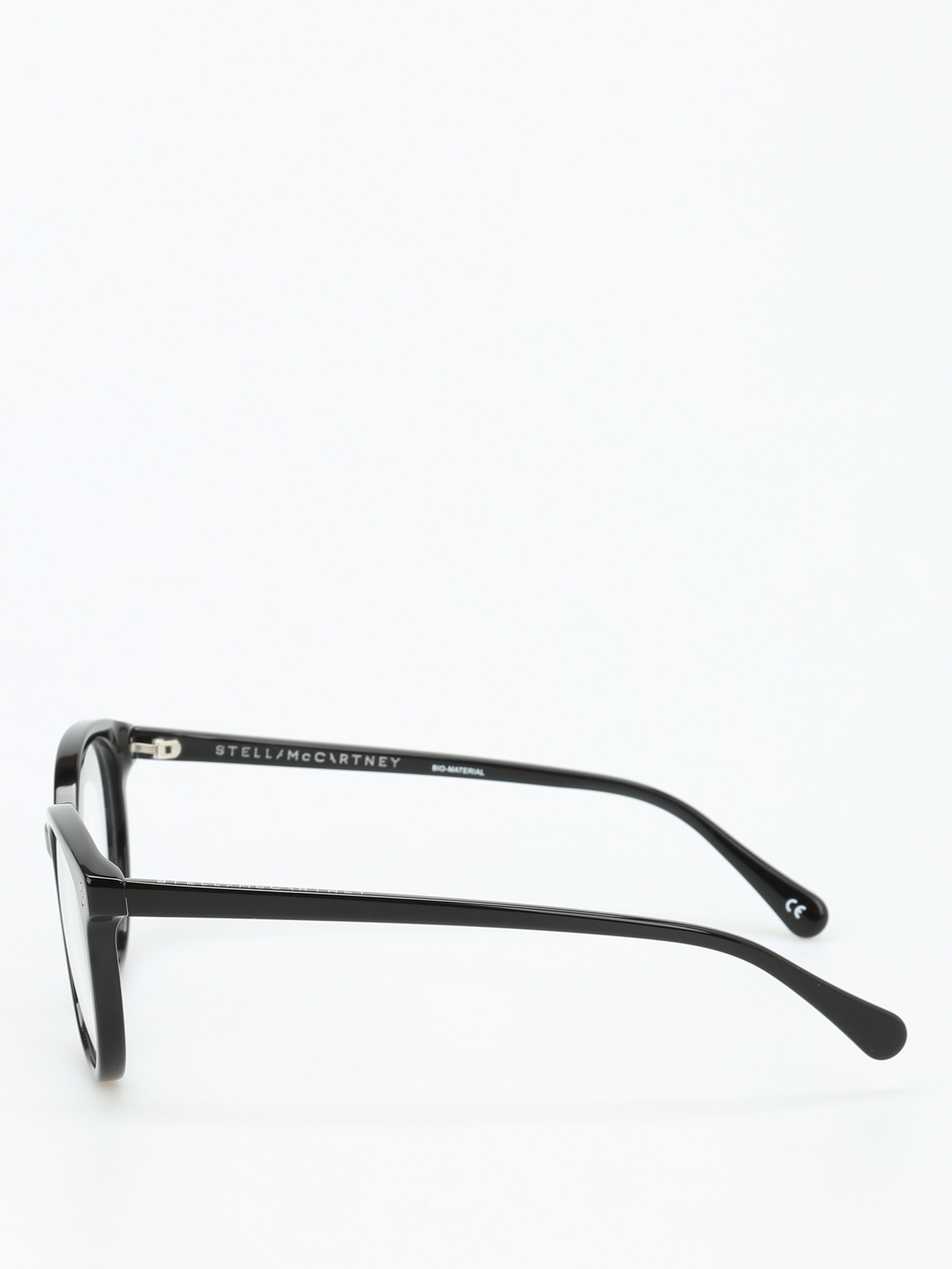 Stella McCartney White Round Frame Sunglasses with Dark Lenses Stella McCartney Beveled Rectangular Sunglasses | Saks Fifth  main image 2
