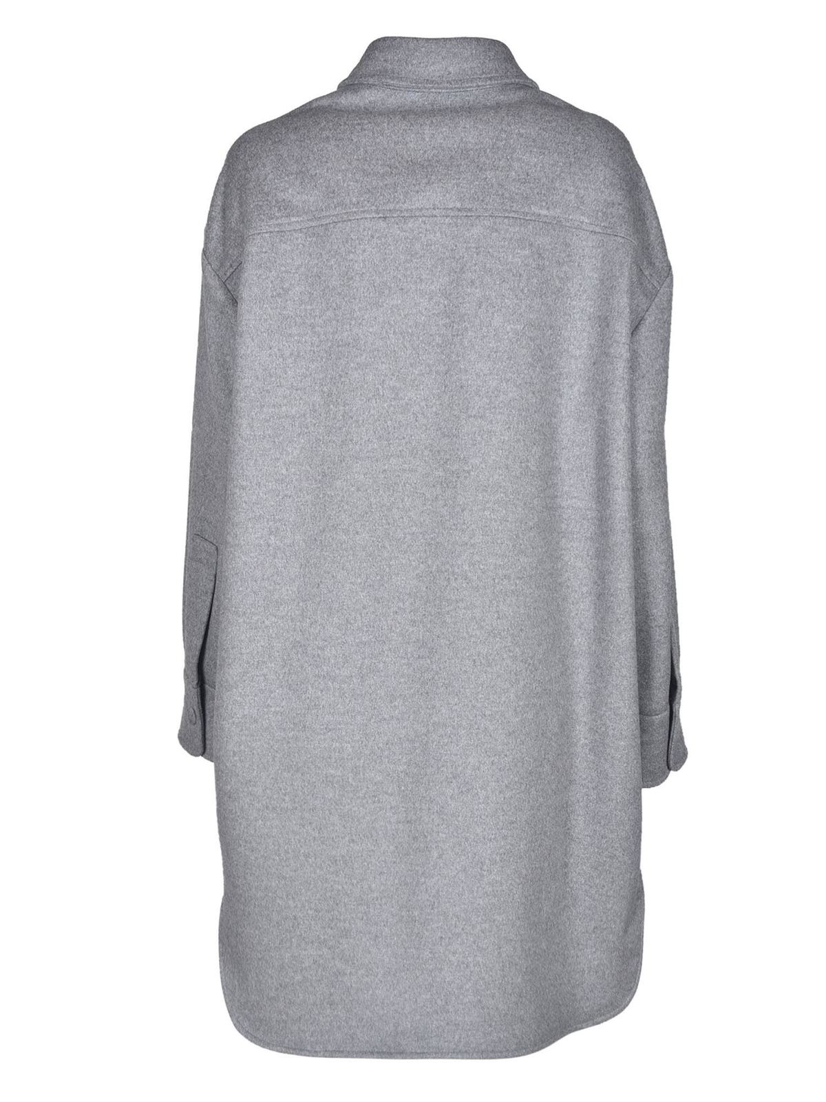 Stella Mccartney Kerry coat in melange light grey