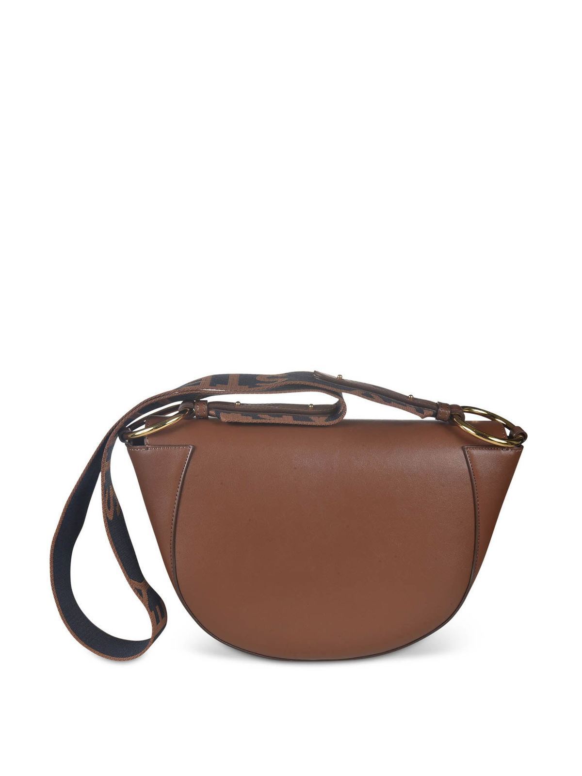 Stella McCartney Shoulder Bag With Logo in Brown