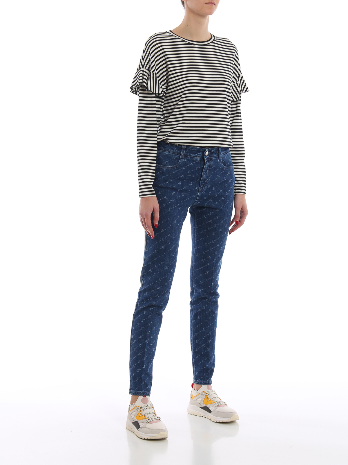 Skinny jeans Stella Mccartney - Monogram print denim high rise - 391883SMH404401