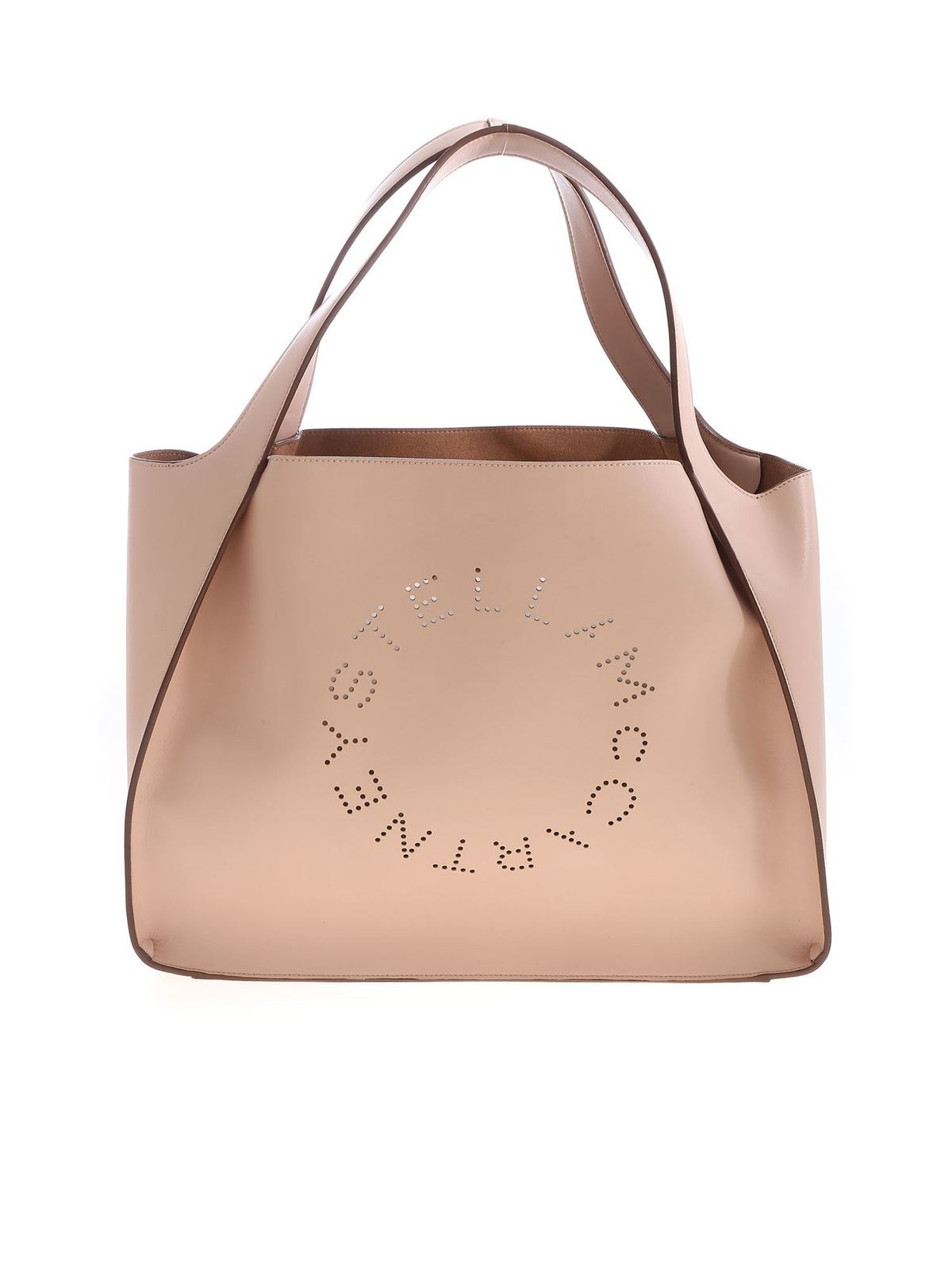 Stella Mccartney Stella Logo Tote Bag In Pink And Brown In Rosado