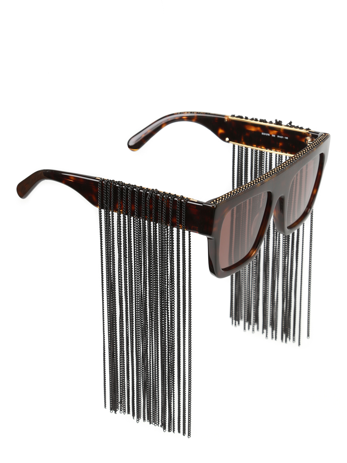 Stella Mccartney Fringed tortoise sunglasses - Women|SC0127S002