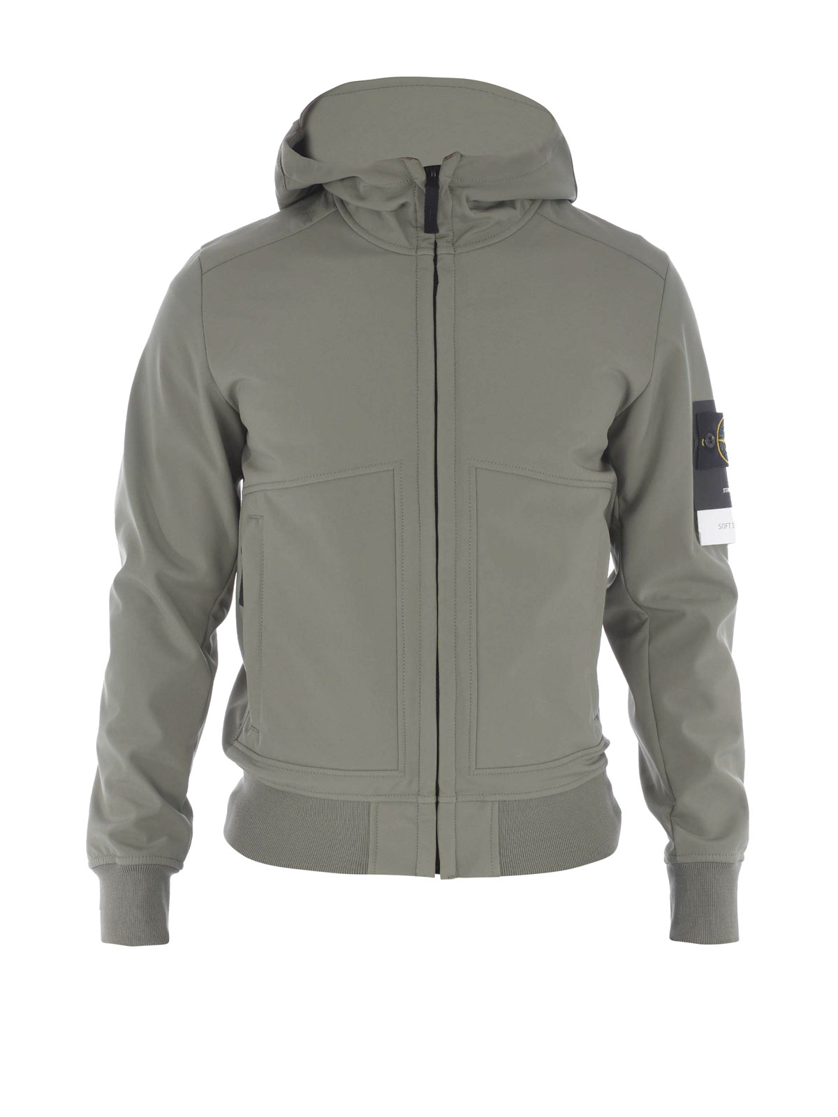 Stone Island Bomber Soft shell - ライトグレイ|Q0422V0055