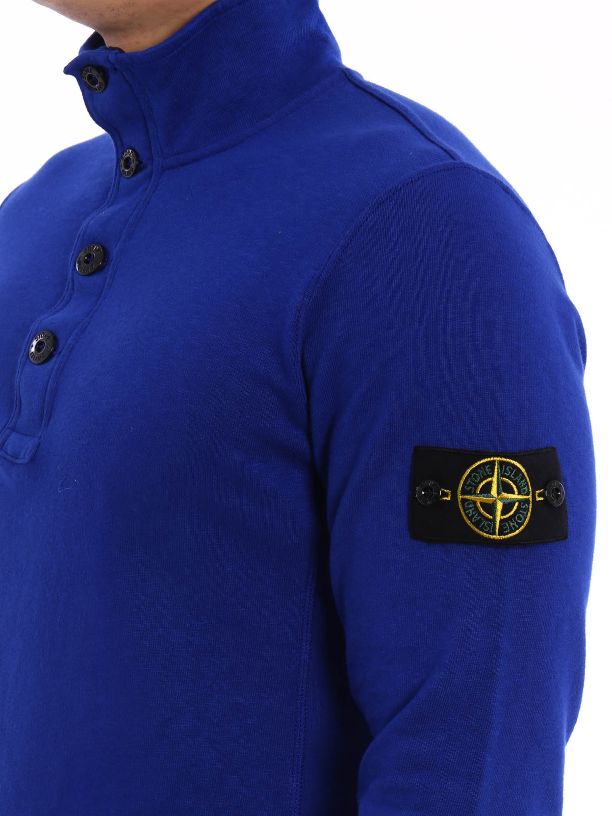 Stone Island Button placket cotton sweatshirt | 641565060V0022