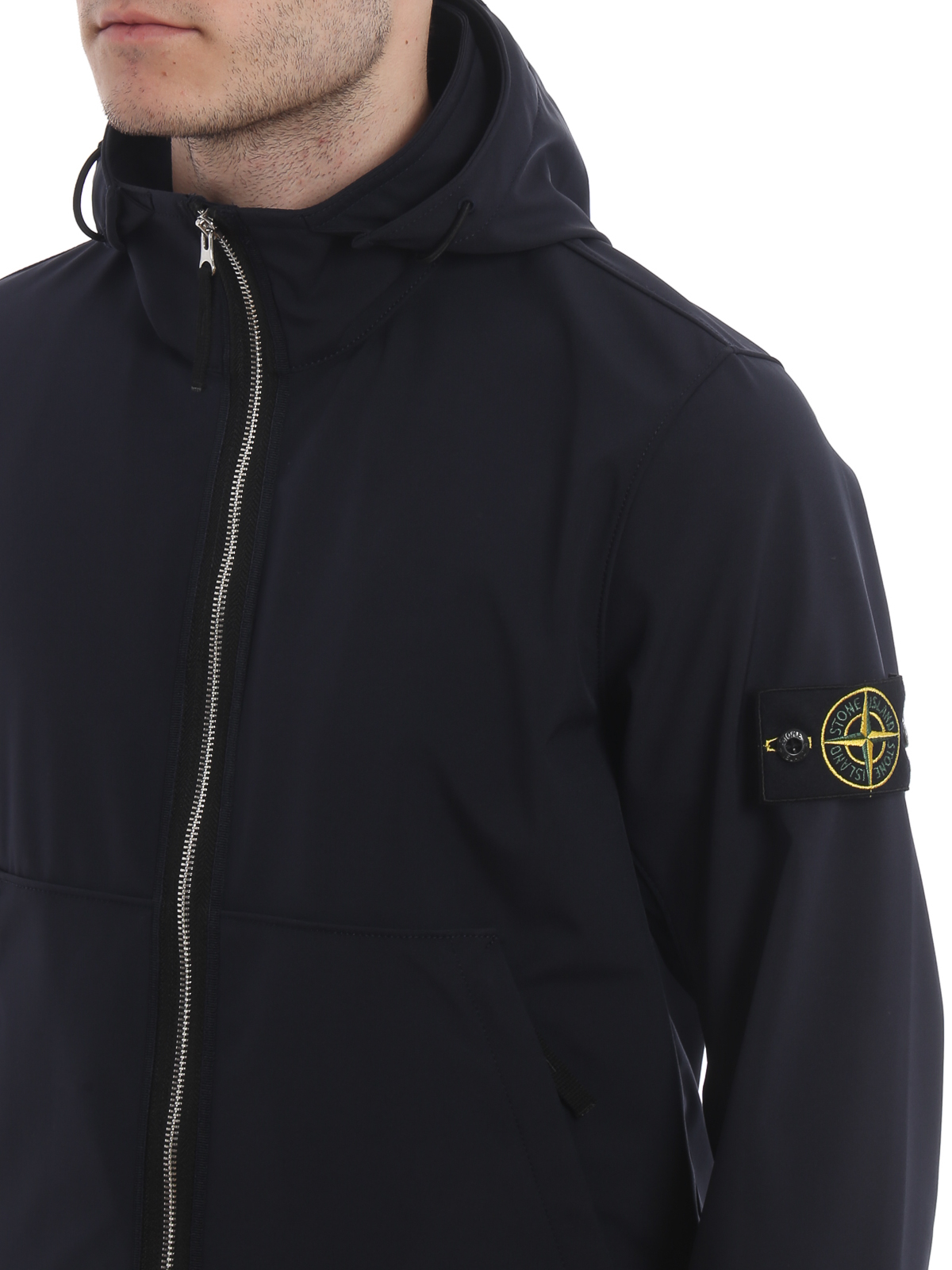 Casual jackets Stone Island - Light Soft Shell-R dark blue jacket