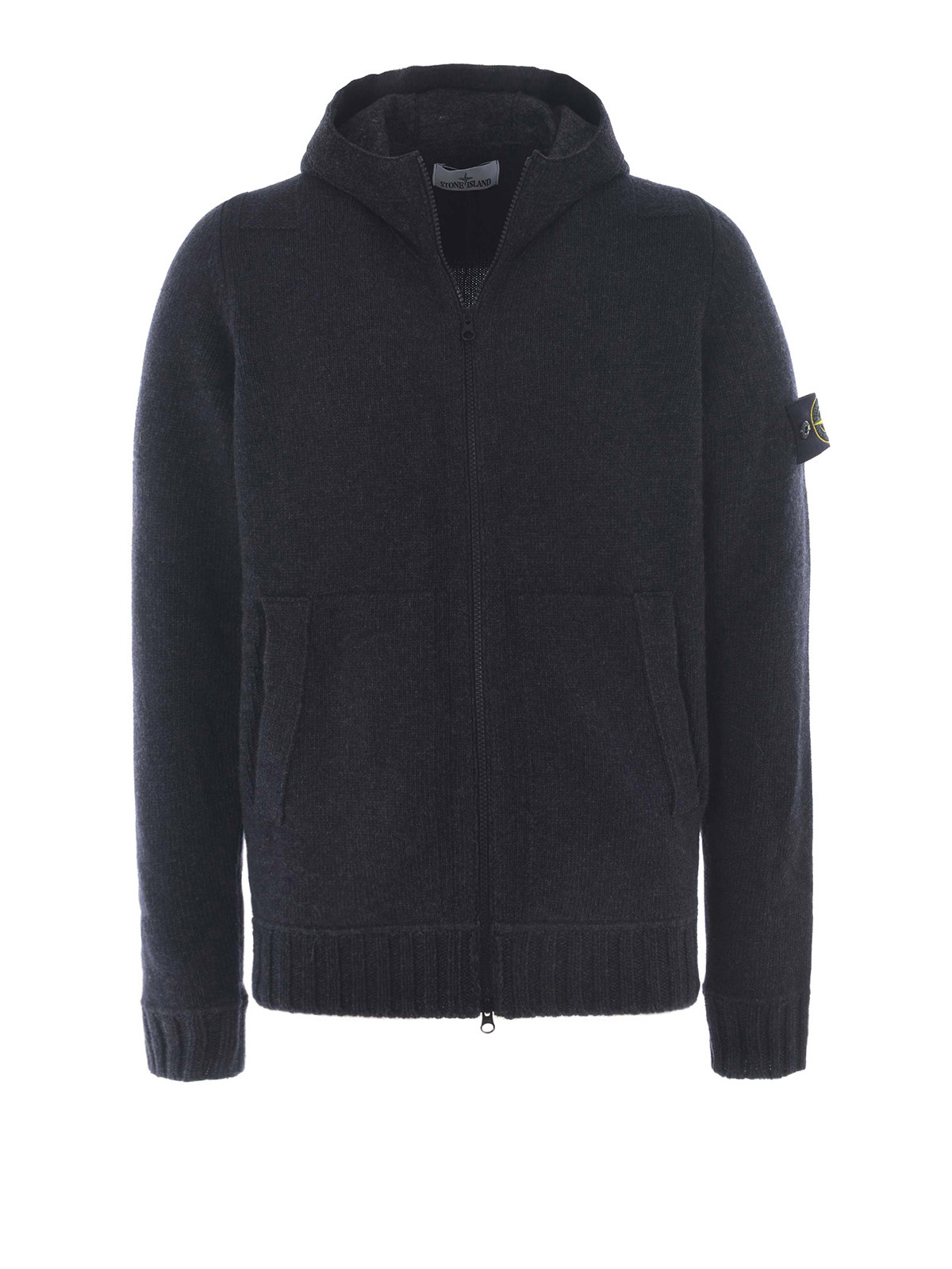 Stone Island Wool blend hooded zipped jacket - Men|525A3V0065