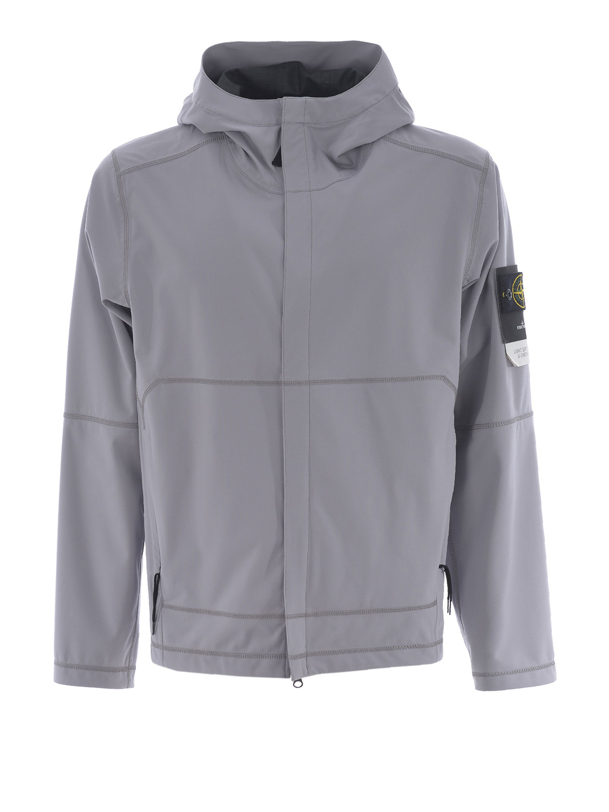 Casual jackets Stone Island - Grey Light Soft Shell Si Check Grid 