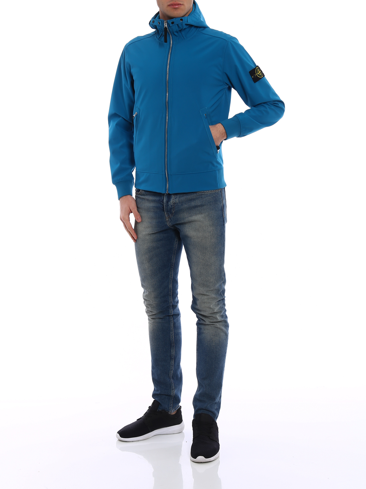 Stone Island Soft Shell-R hooded light jacket | 681540827V0023