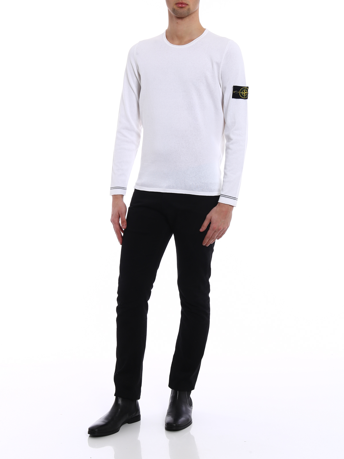 Stone Island クルーネック - 白 - メンズ|6815569B9V0001