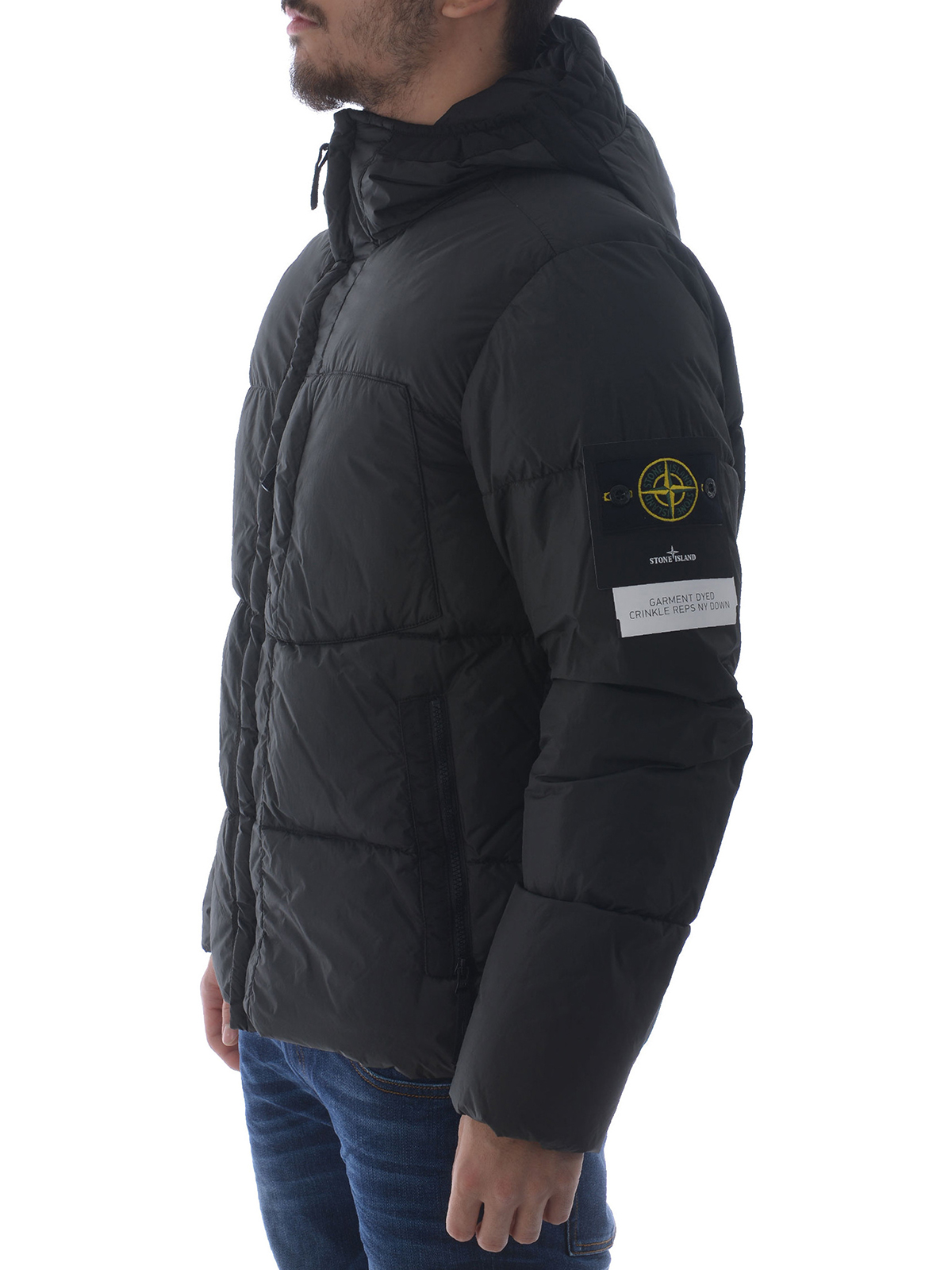 Stone island shop hooded down jacket