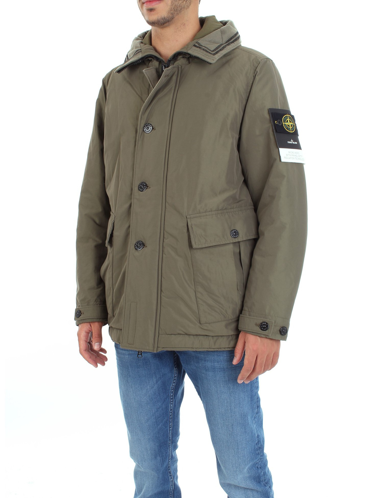 Stone island micro cheap reps insulated parka jacket