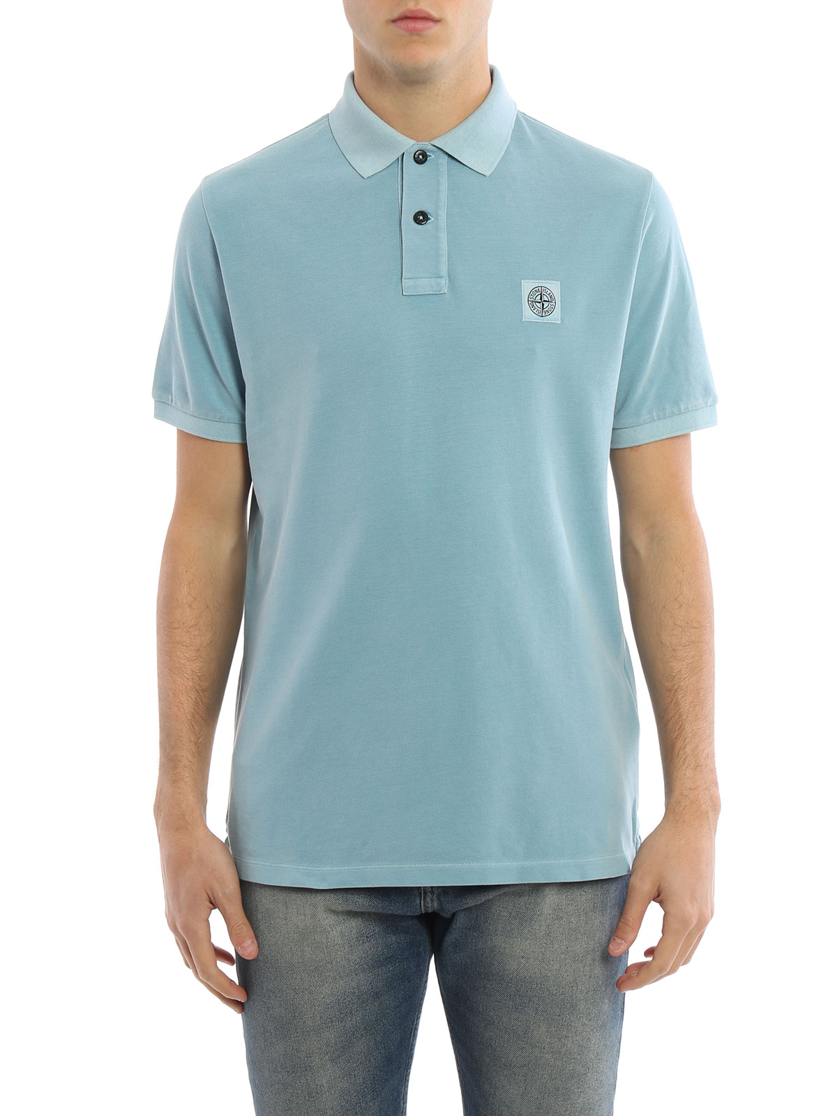 Stone Island ポロシャツ メンズ - ライトブルー|661522S67V0041