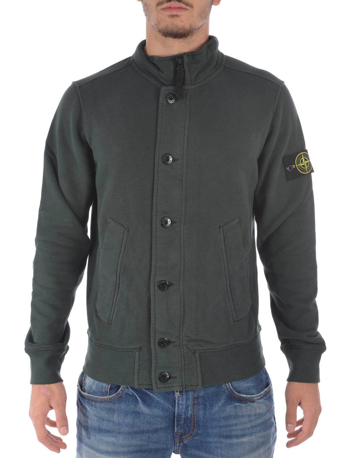 Stone Island スウェットシャツ/セーター メンズ - ダークグリーン 
