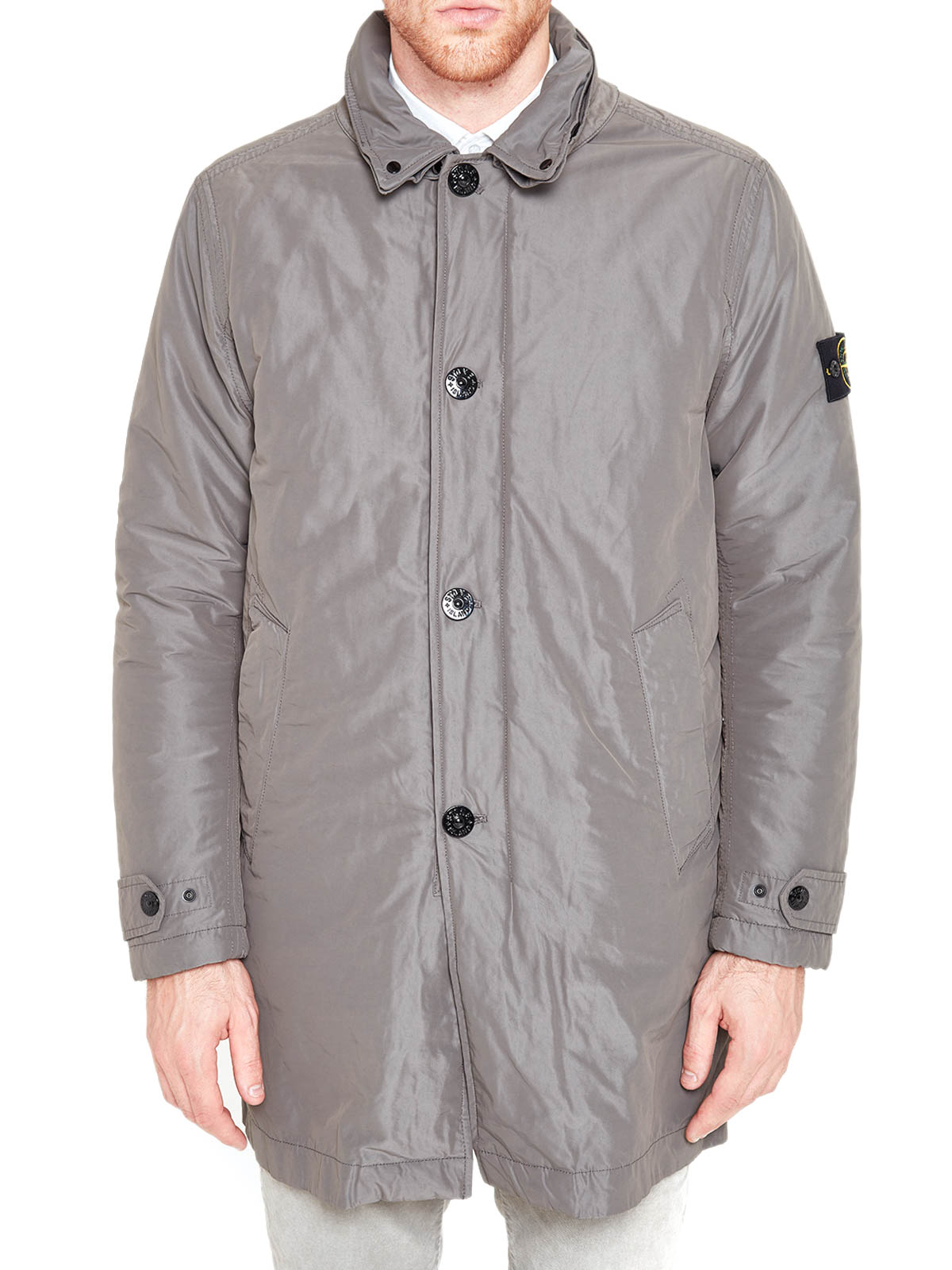 Stone Island トレンチコート メンズ - グレー|651570126V0067