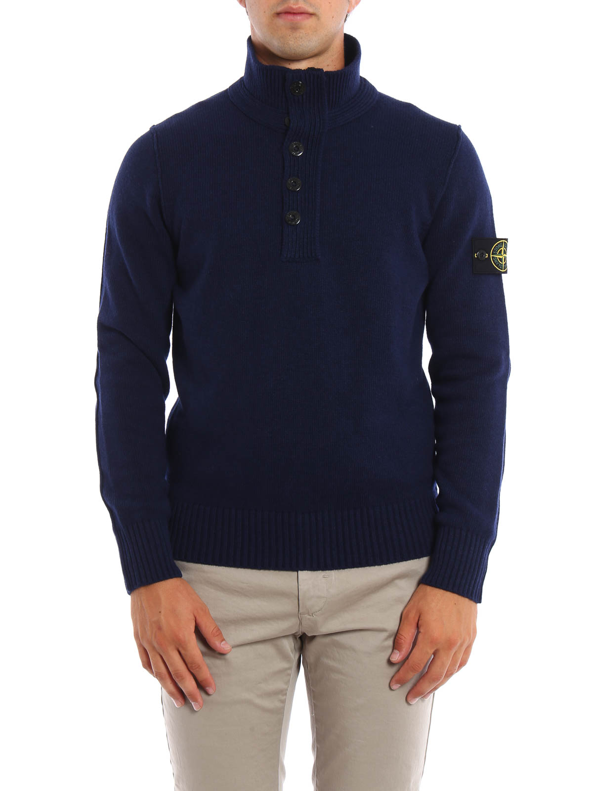 Turtlenecks & Polo necks Stone Island - Buttoned mock neck sweater