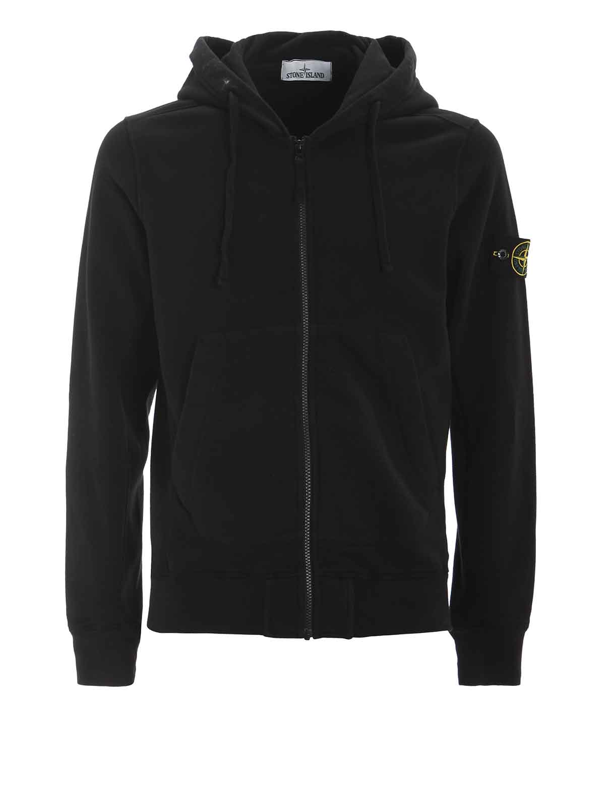 Sweatshirts Sweaters Stone Island Zipped cotton hoodie