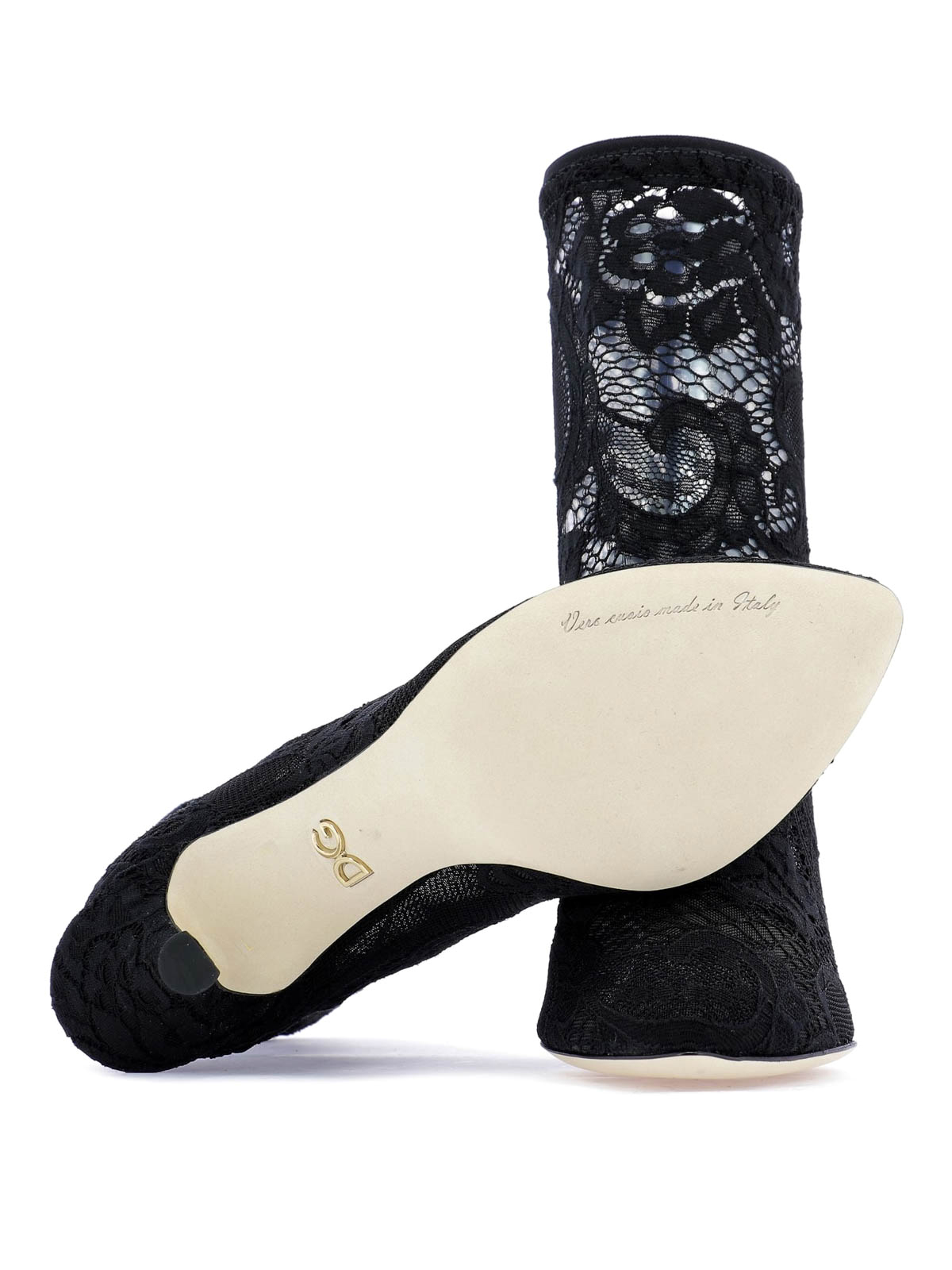 Dolce & Gabbana Stretch lace ankle boots - Black