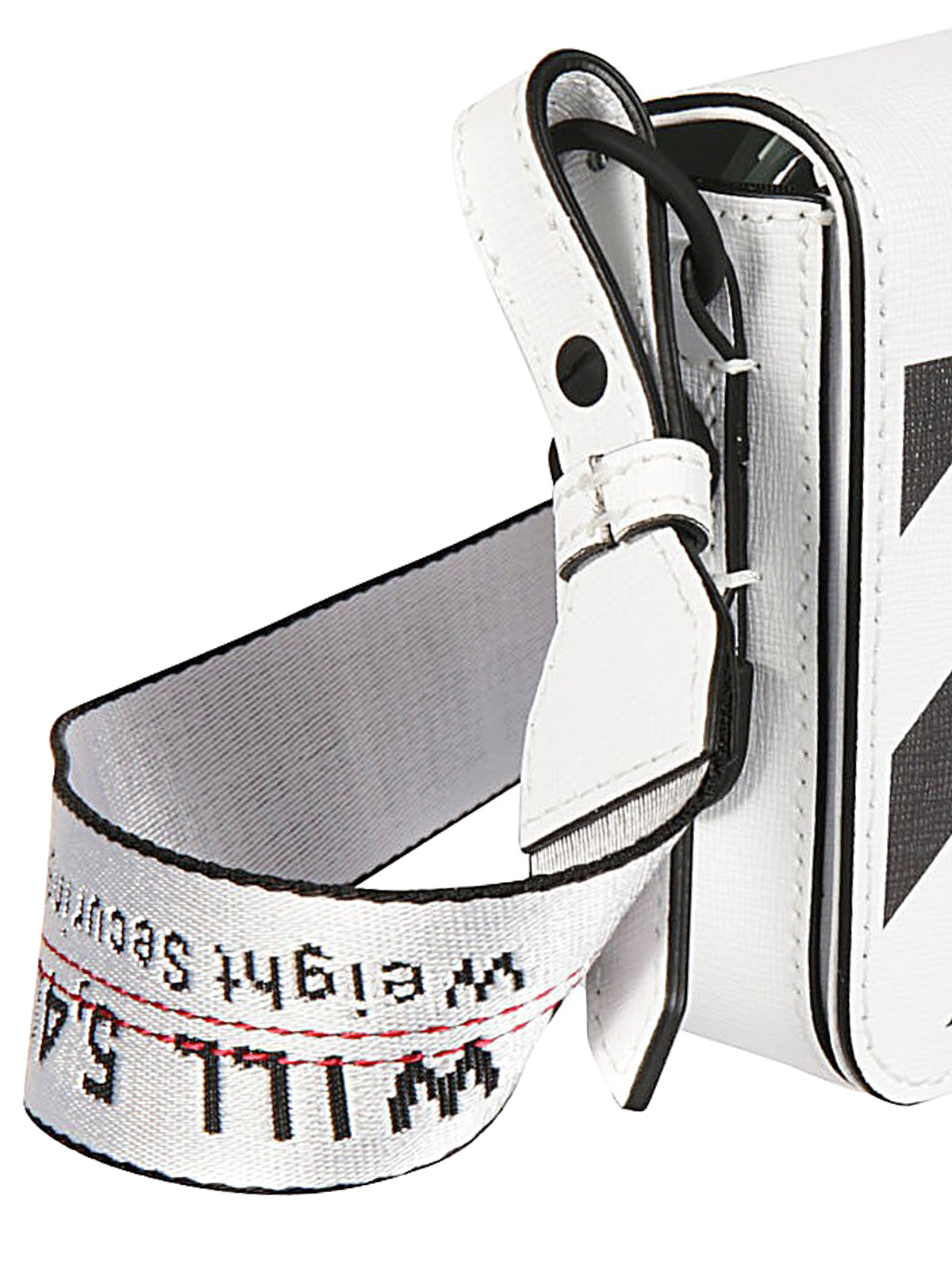 Off White mini crossbody bag striped binder clip