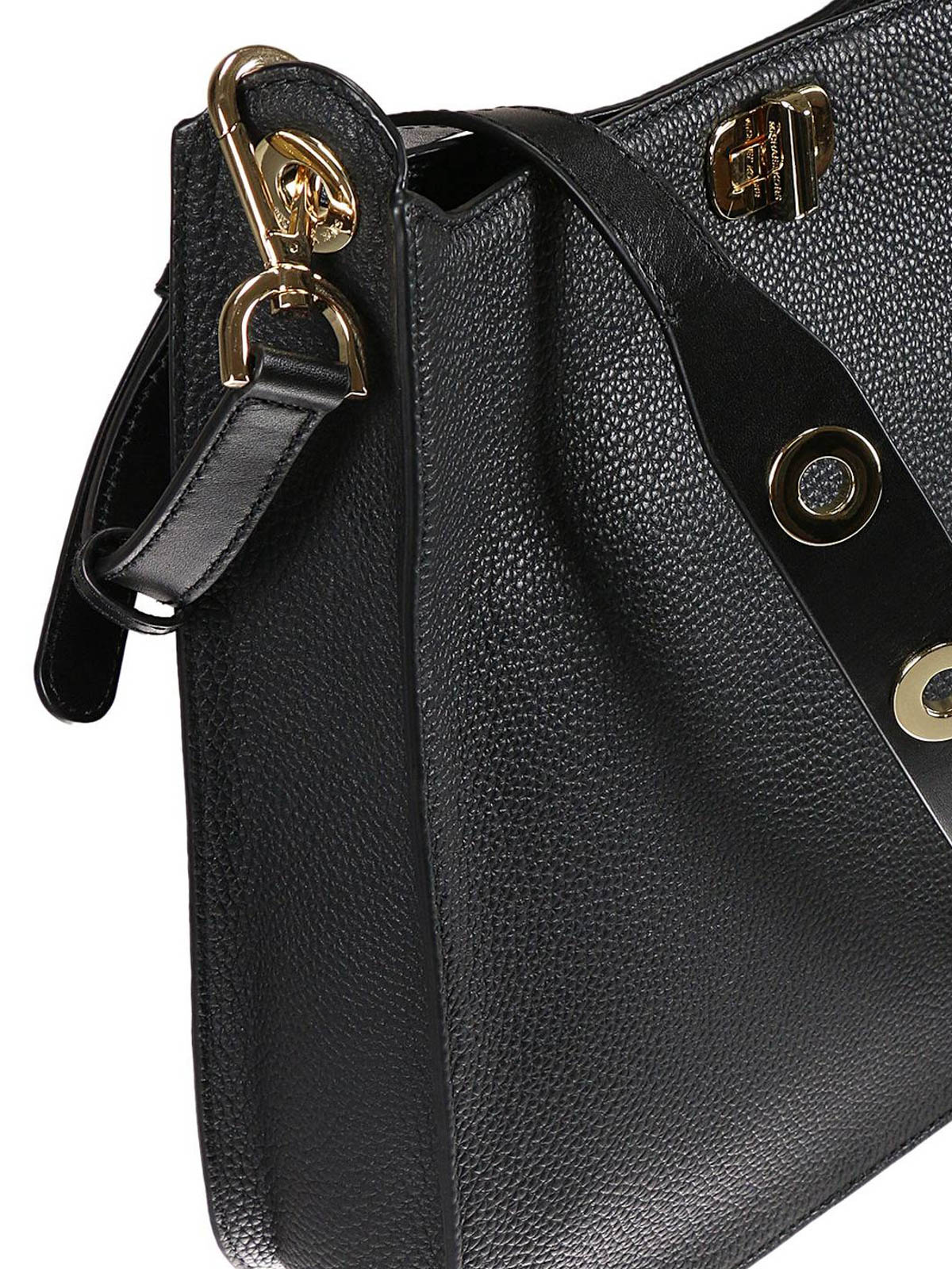 Michael Kors Sullivan Large Leather Messenger Bag - Black