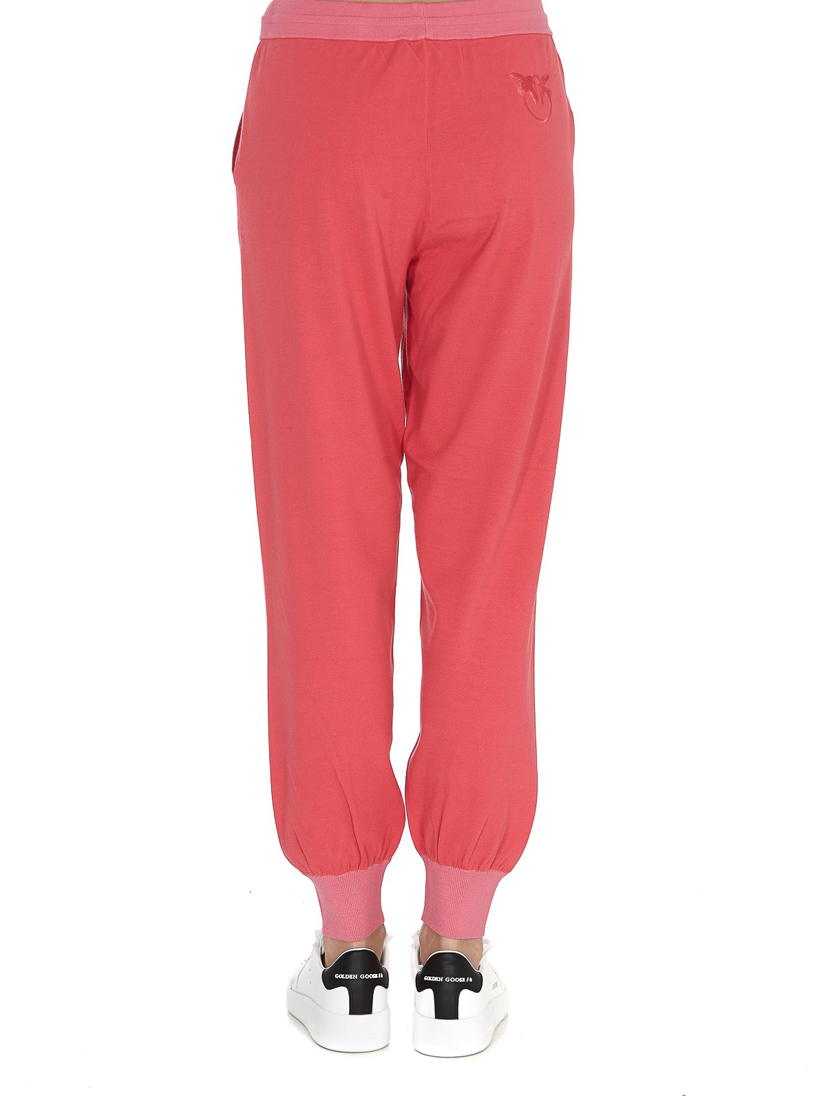 Tracksuit pants with online elasticated bottoms