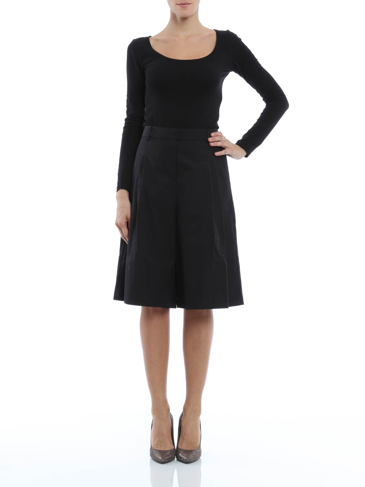T By Alexander Wang Knee length culottes - Black | 403816R16001