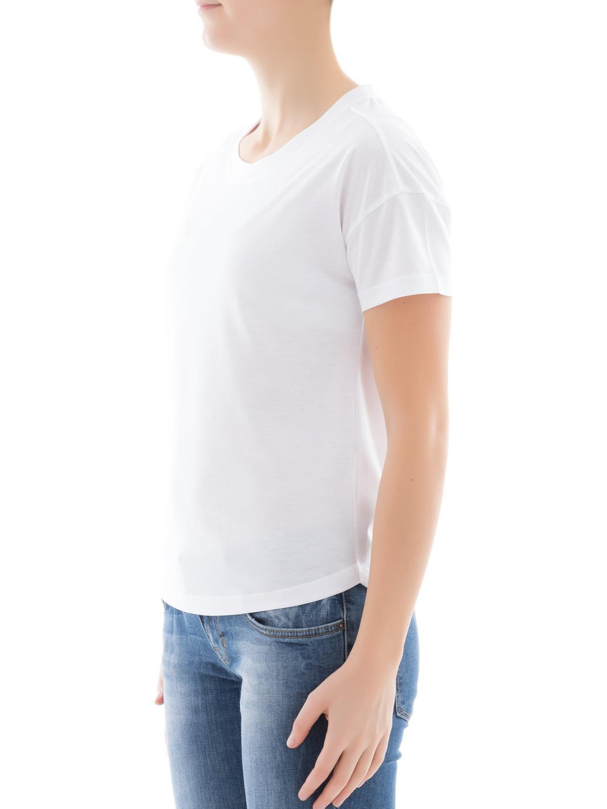 Loewe T-shirt with yoke logo embroidery - White | S6189270CR2100