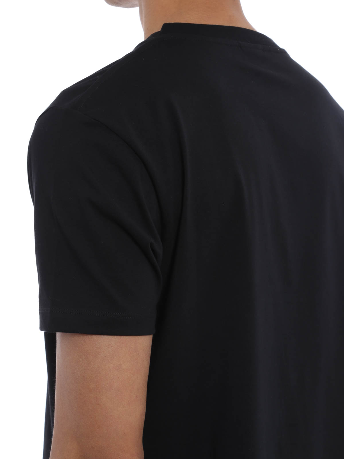 Tシャツ・カットソー MARCELO BURLON Men T Shirts CMAA054F23JER0041033 Black Marcelo Burlon cotton t-shirt Feathers Necklace black color