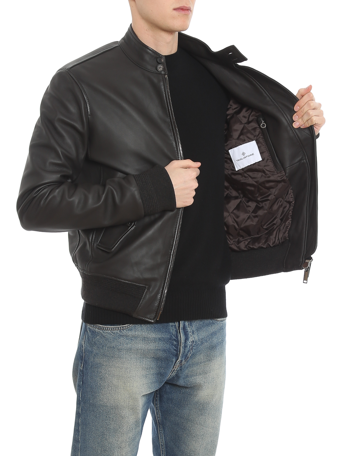 Tagliatore レザージャケット - Ethan | ETHANPASI2009TMORO Tagliatore レザージャケット - Ethan | ETHANPASI2009TMORO