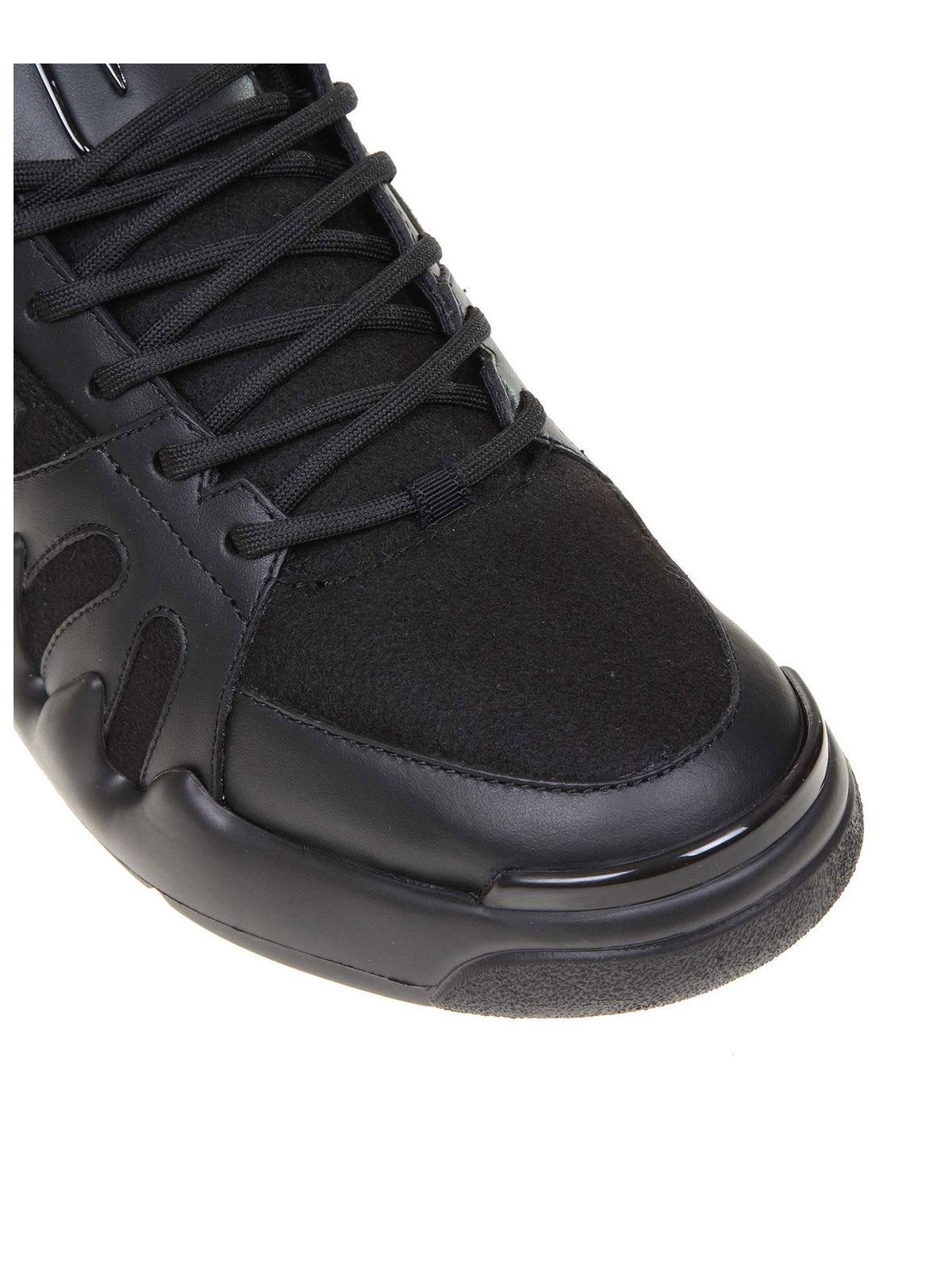 Giuseppe Zanotti - Talon sneakers black calfskin and - RU00077001