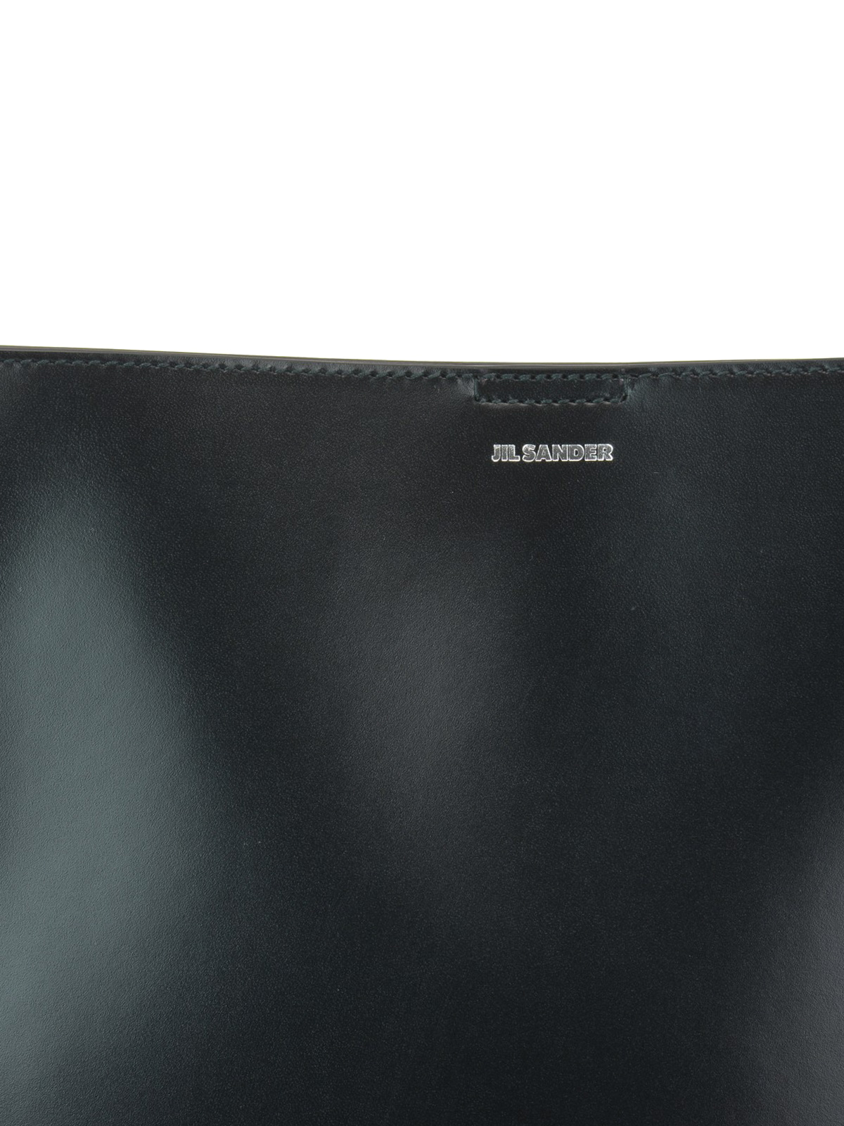 Jil Sander Small logo-print Leather Shoulder Bag - Blue