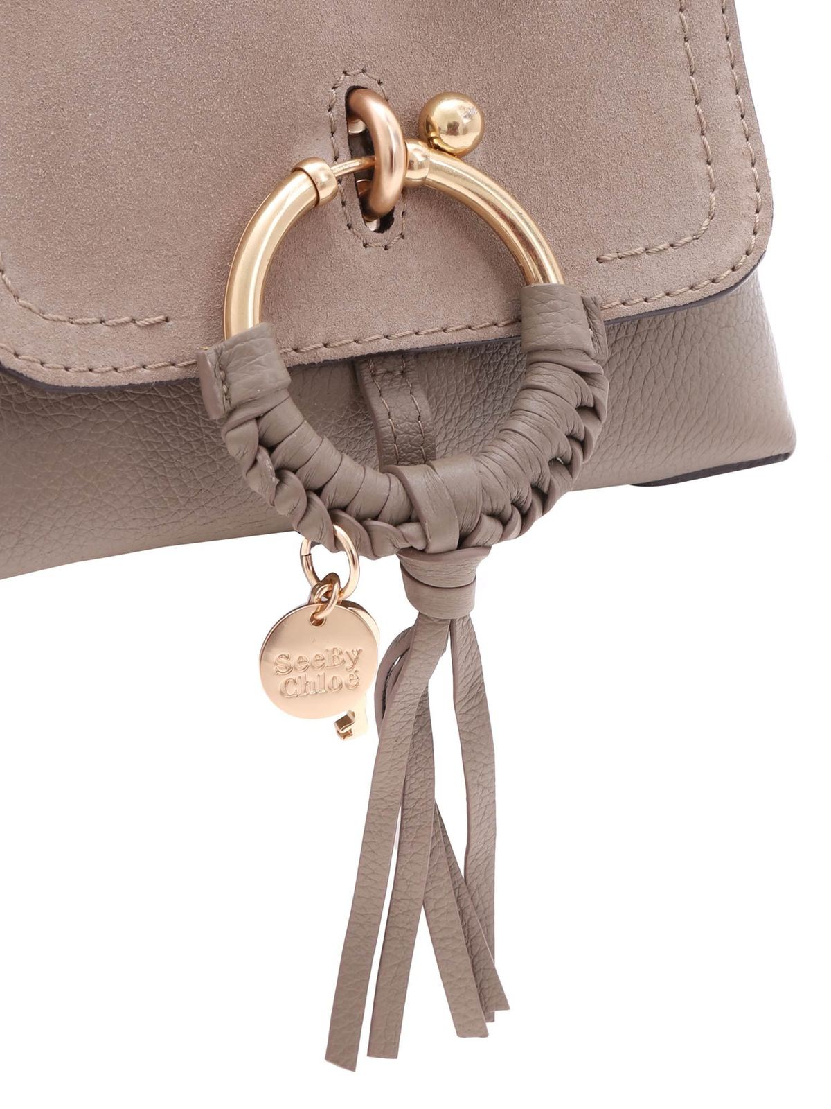 Shop See By Chloé Taupe Mini Joan Cross-body Bag In Grey