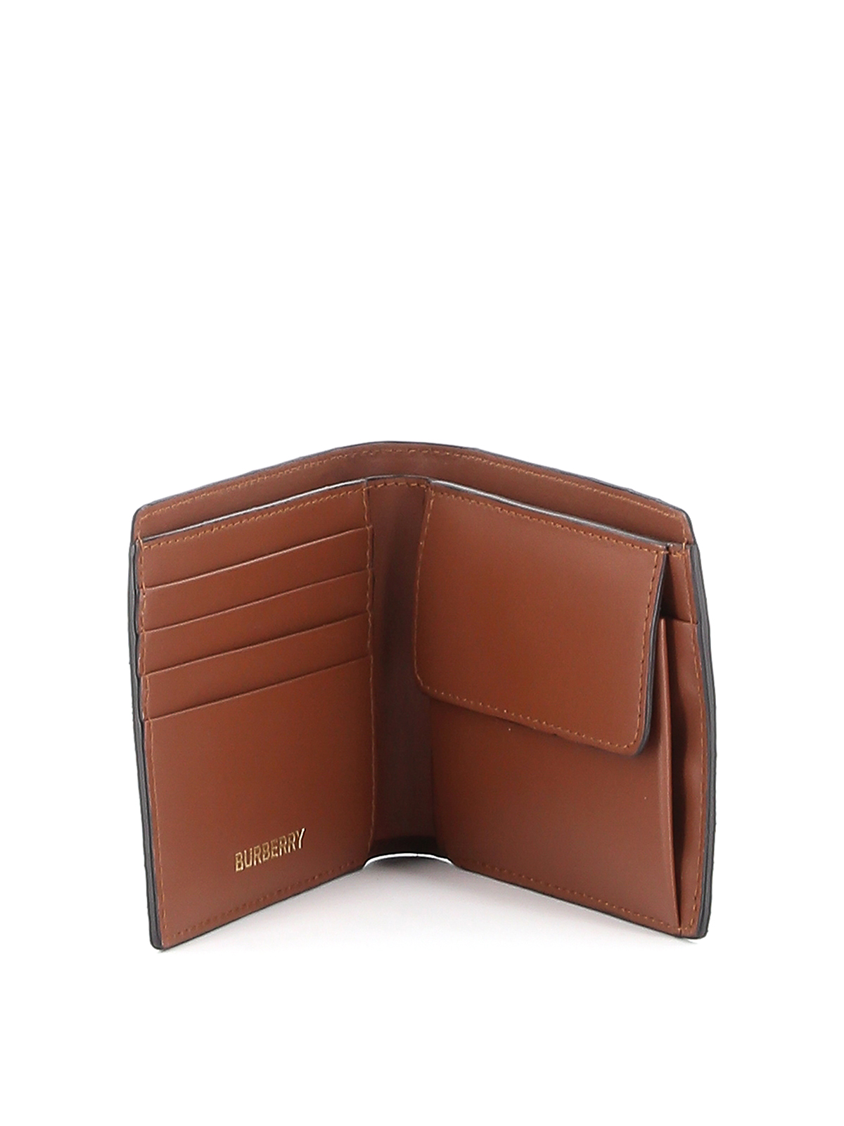 Burberry TB Monogram Trifold Leather Wallet